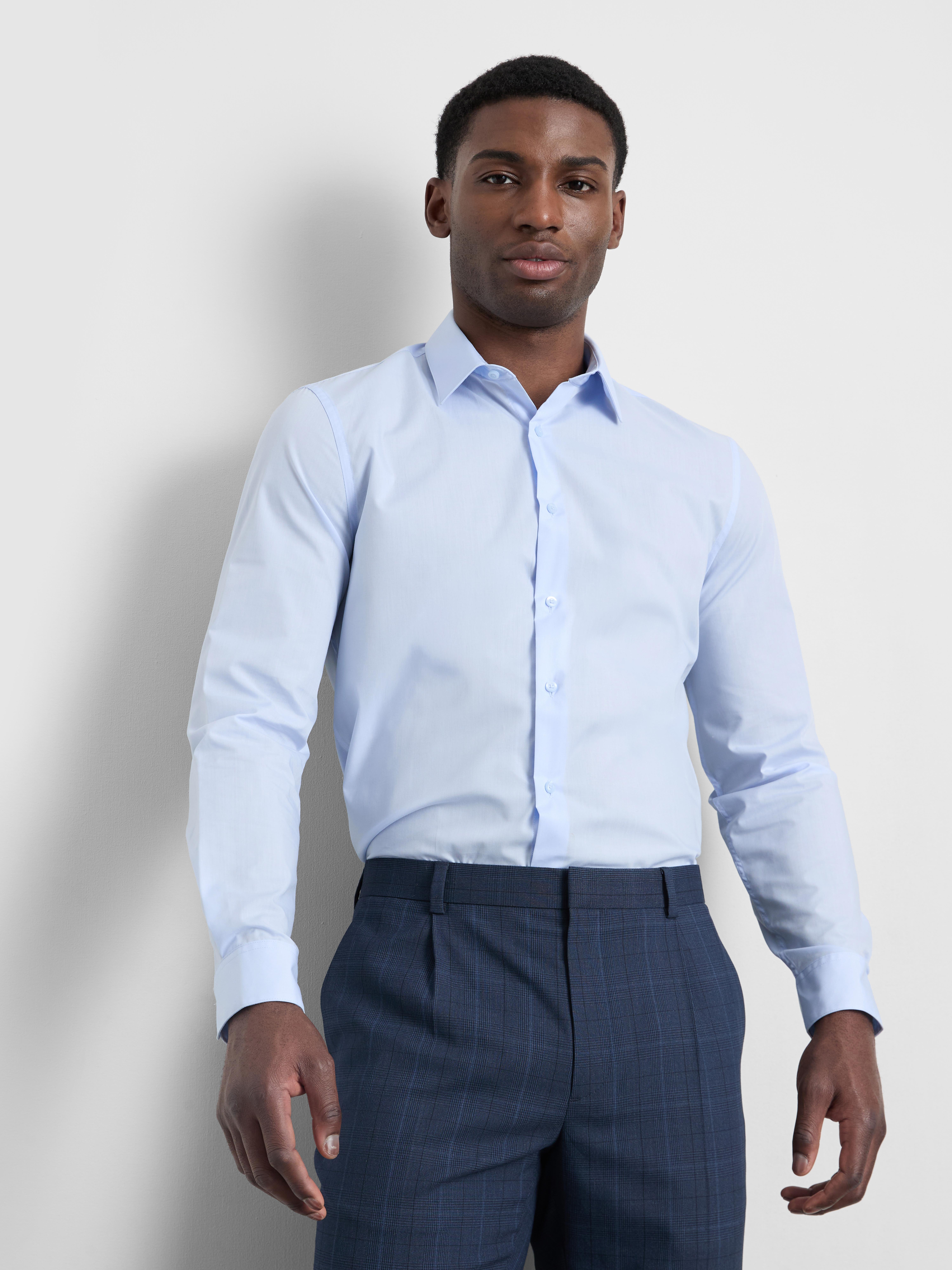 Slim-Fit Formal Shirt - Blue