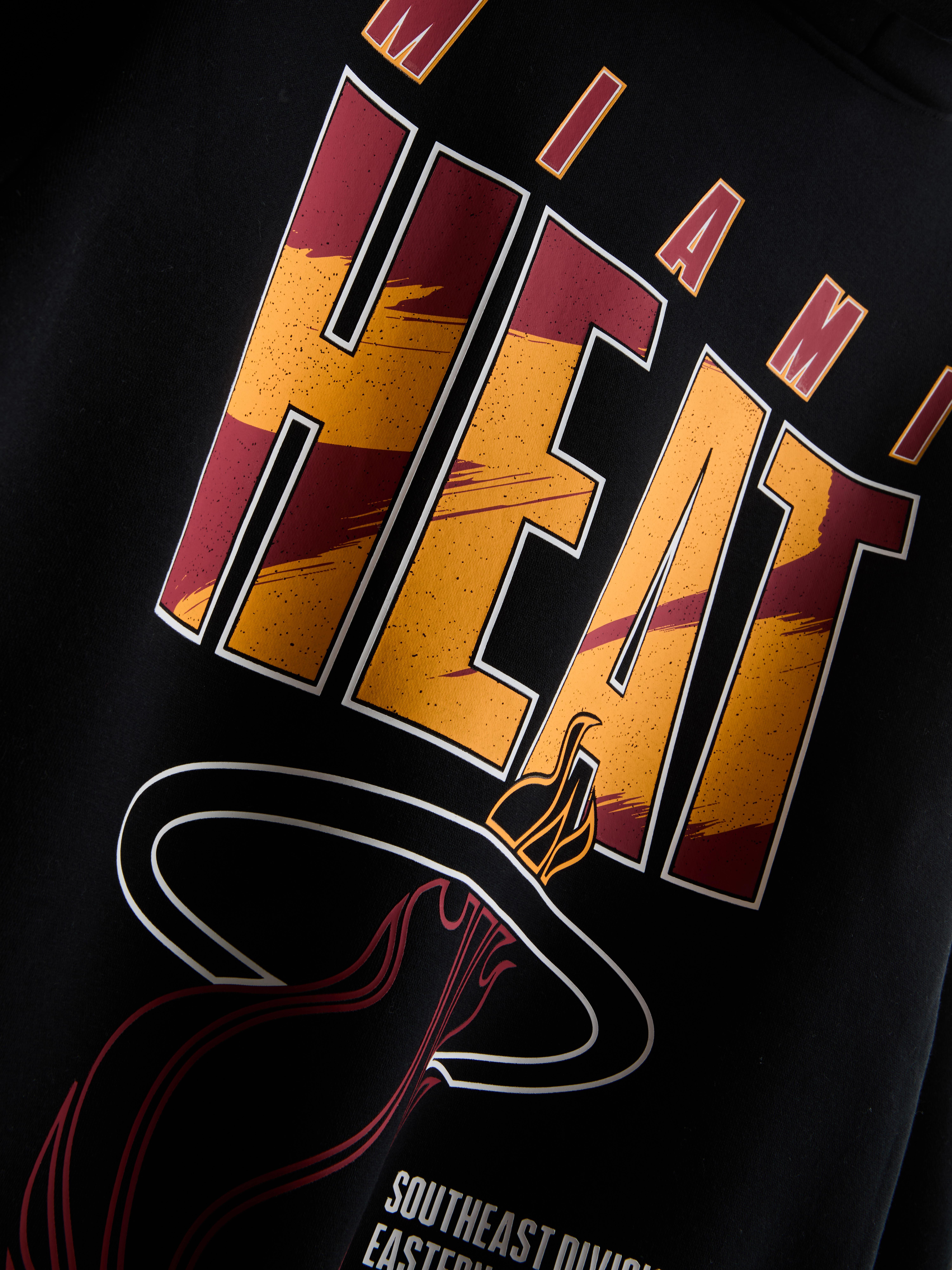 NBA Miami Heat Cotton-Rich Hoodie - Black