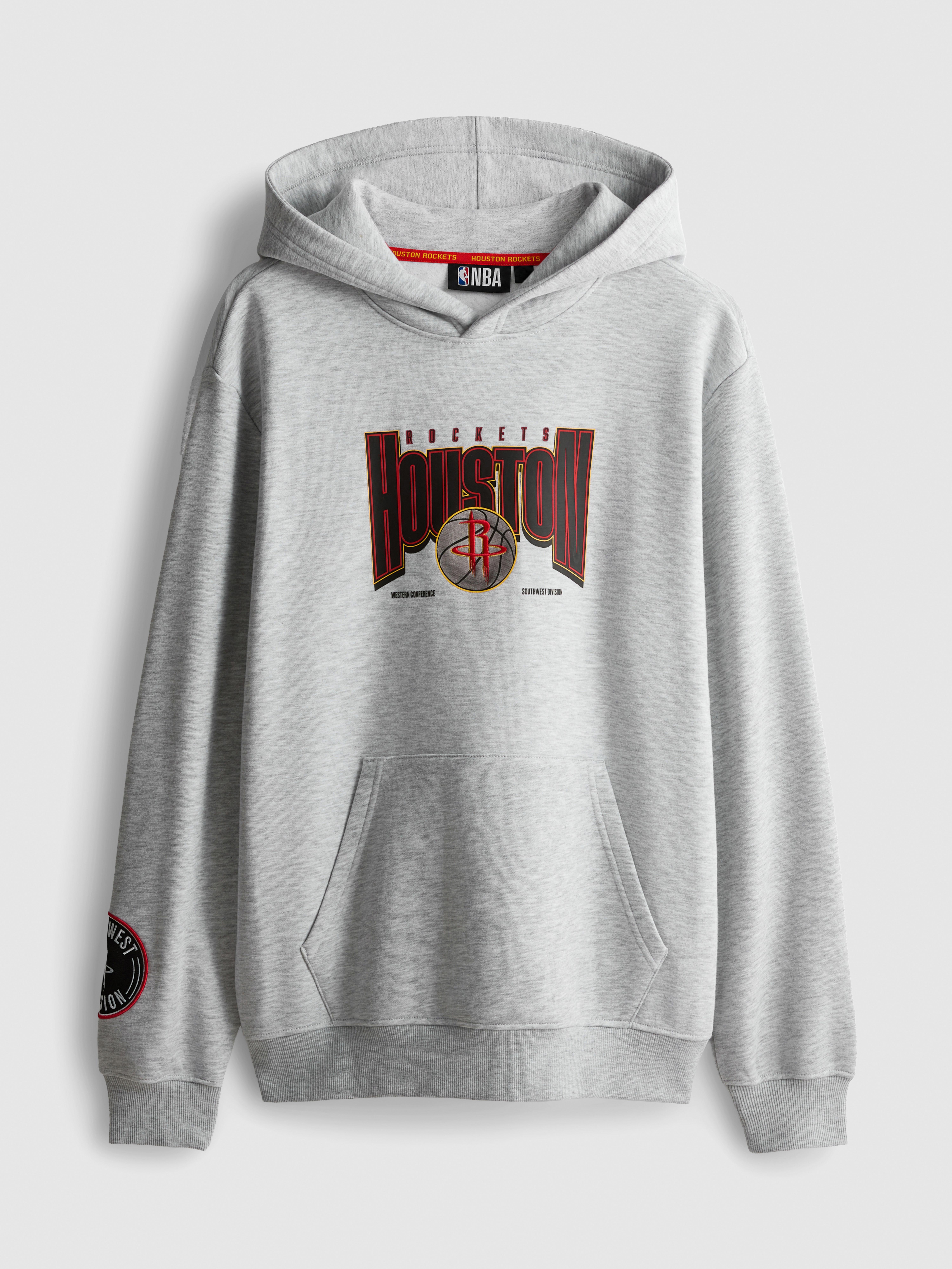 NBA Houston Rockets Cotton-Rich Hoodie - Gray Heather