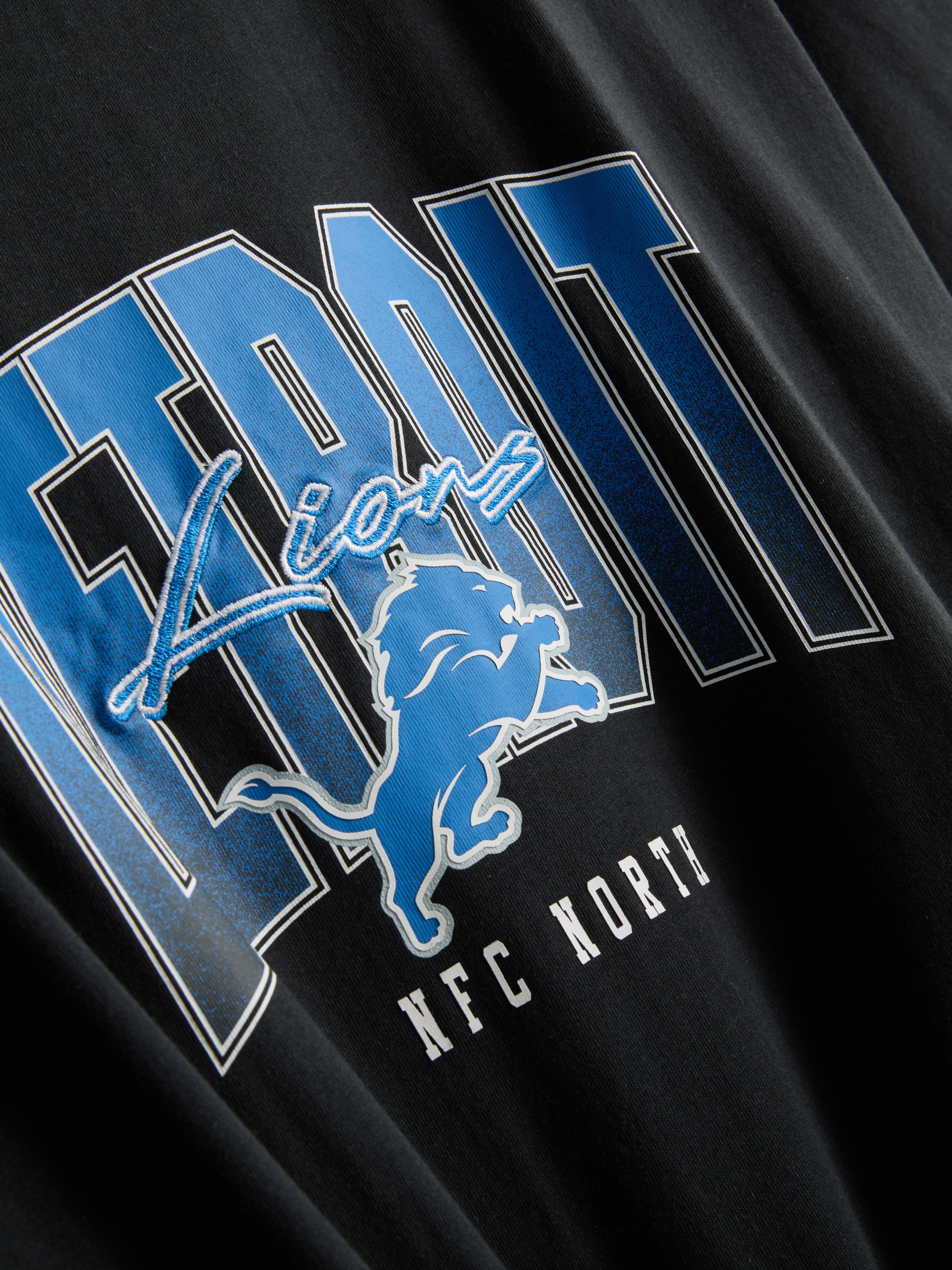 NFL Detroit Lions Pure Cotton T-Shirt - Black