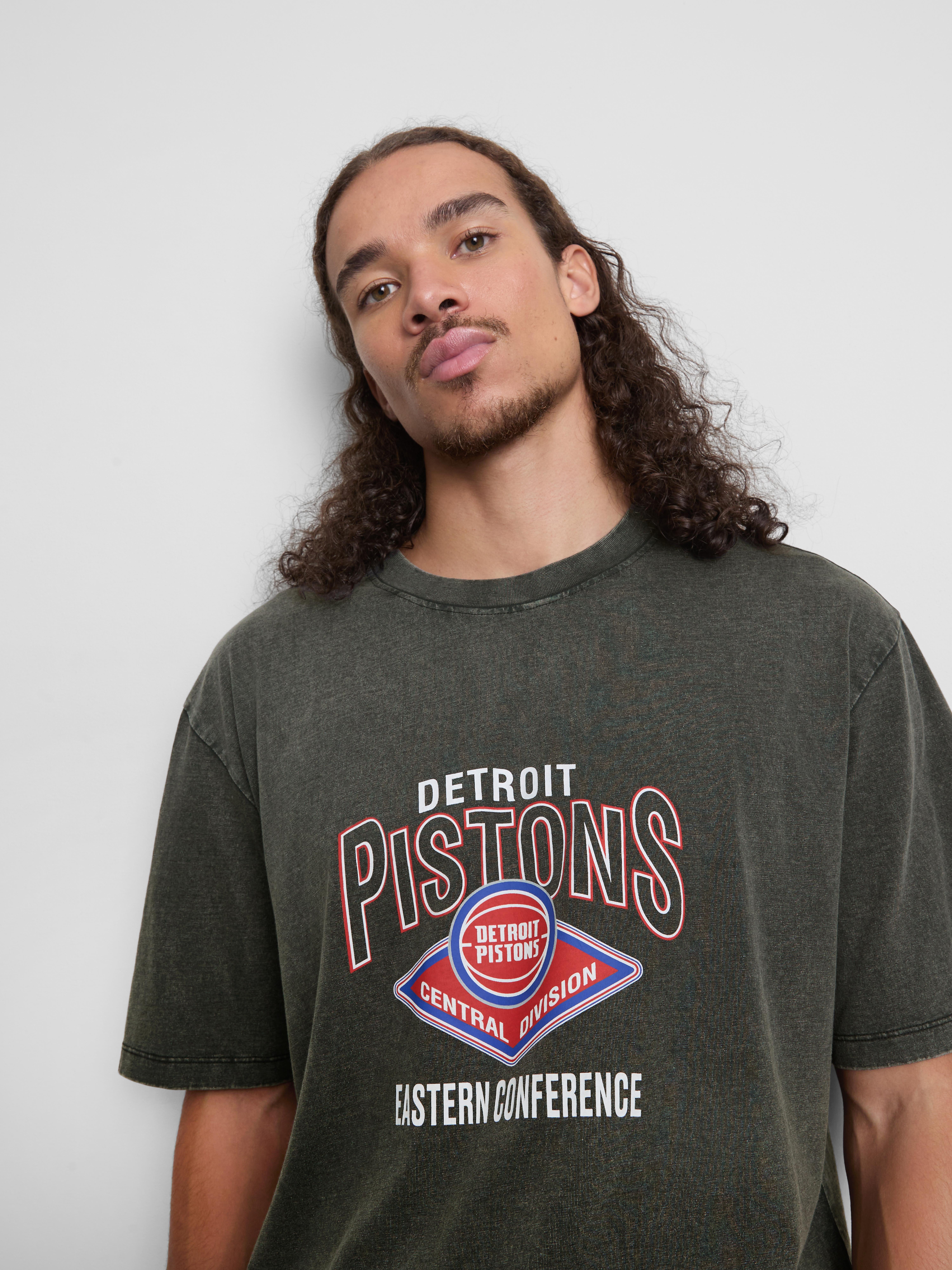 NBA Detroit Pistons Pure Cotton T-Shirt - Charcoal