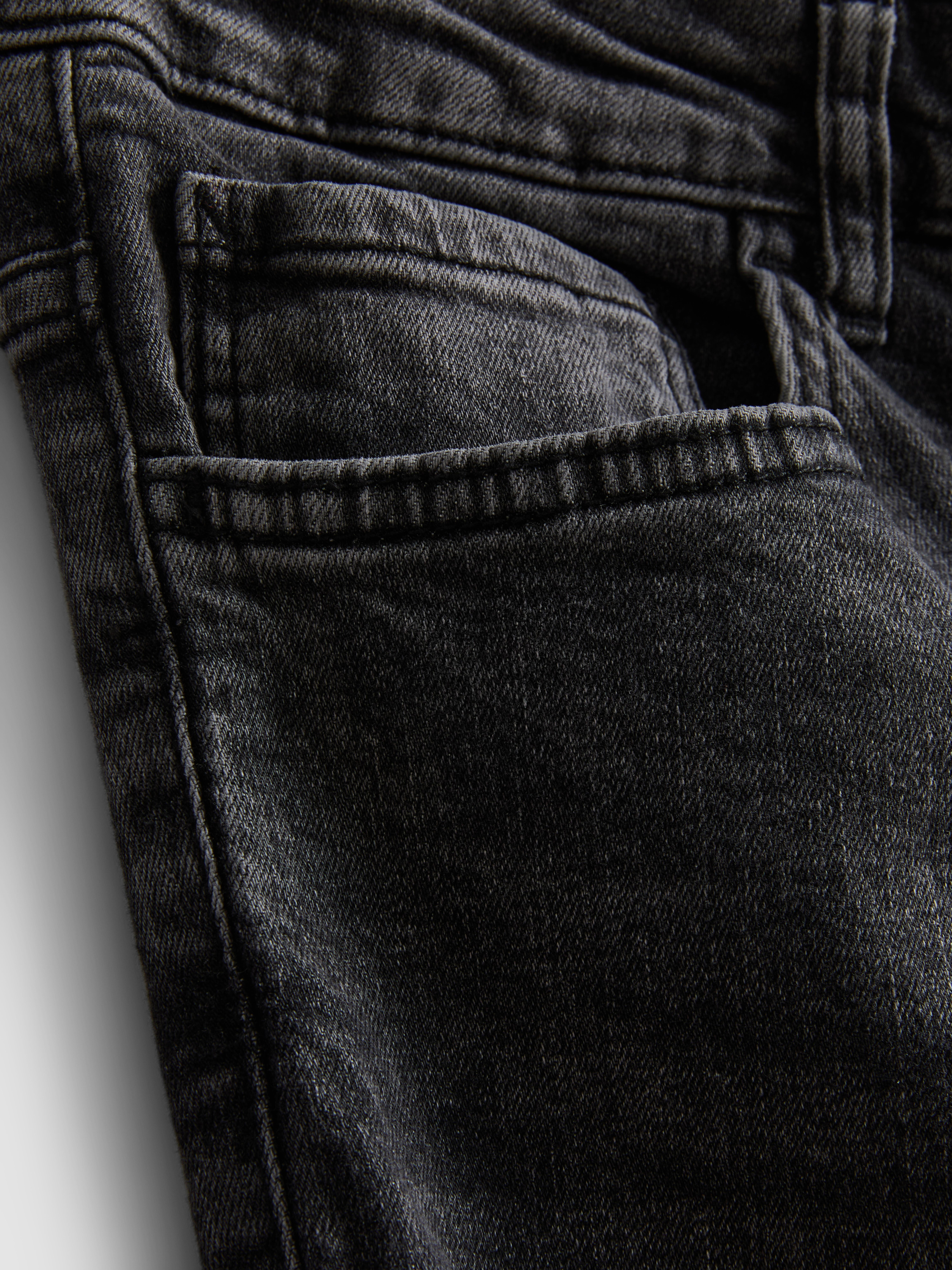 Mid-Rise Skinny Jeans - Gray