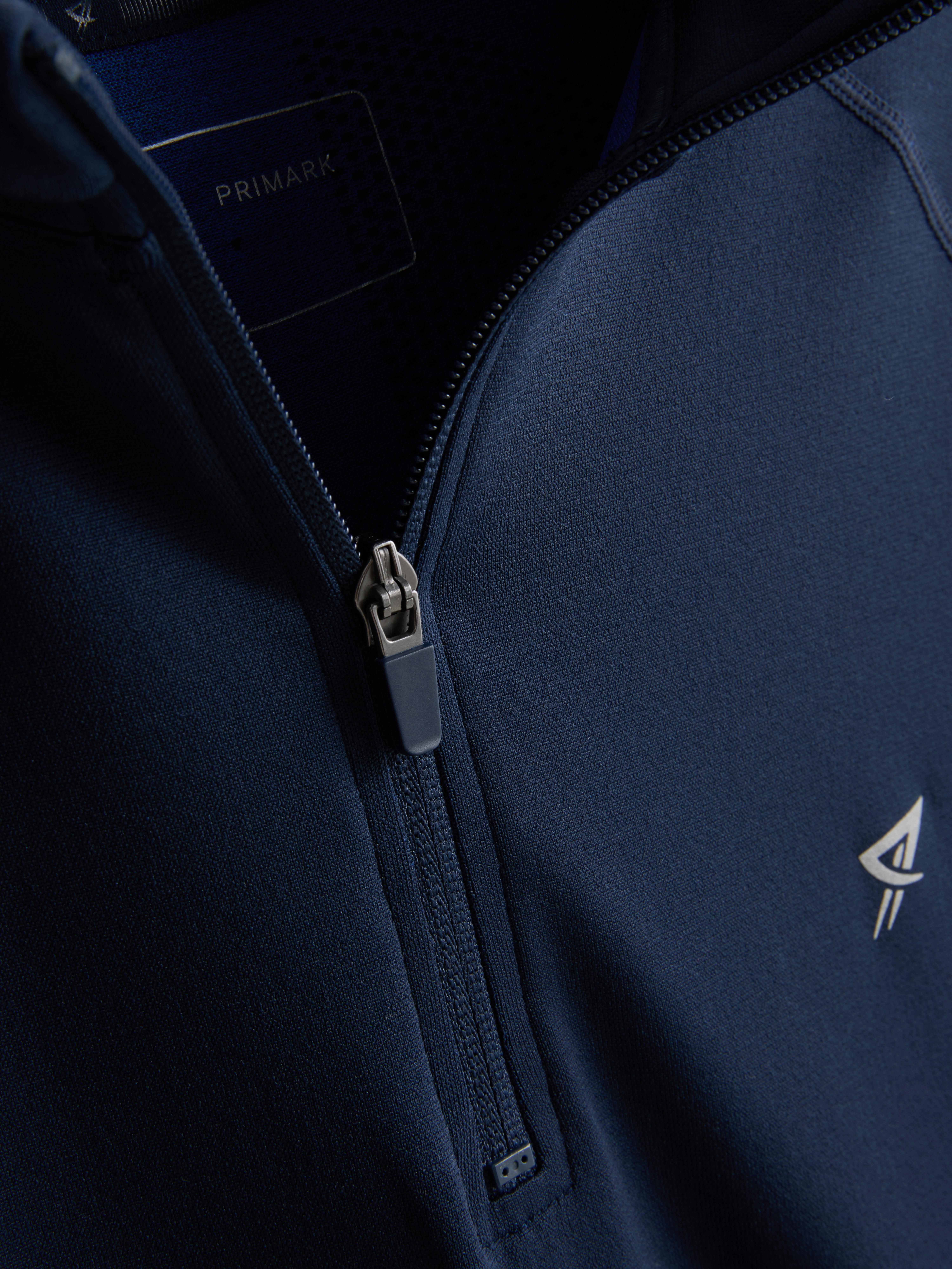 Quarter Zip Gym Top - Navy