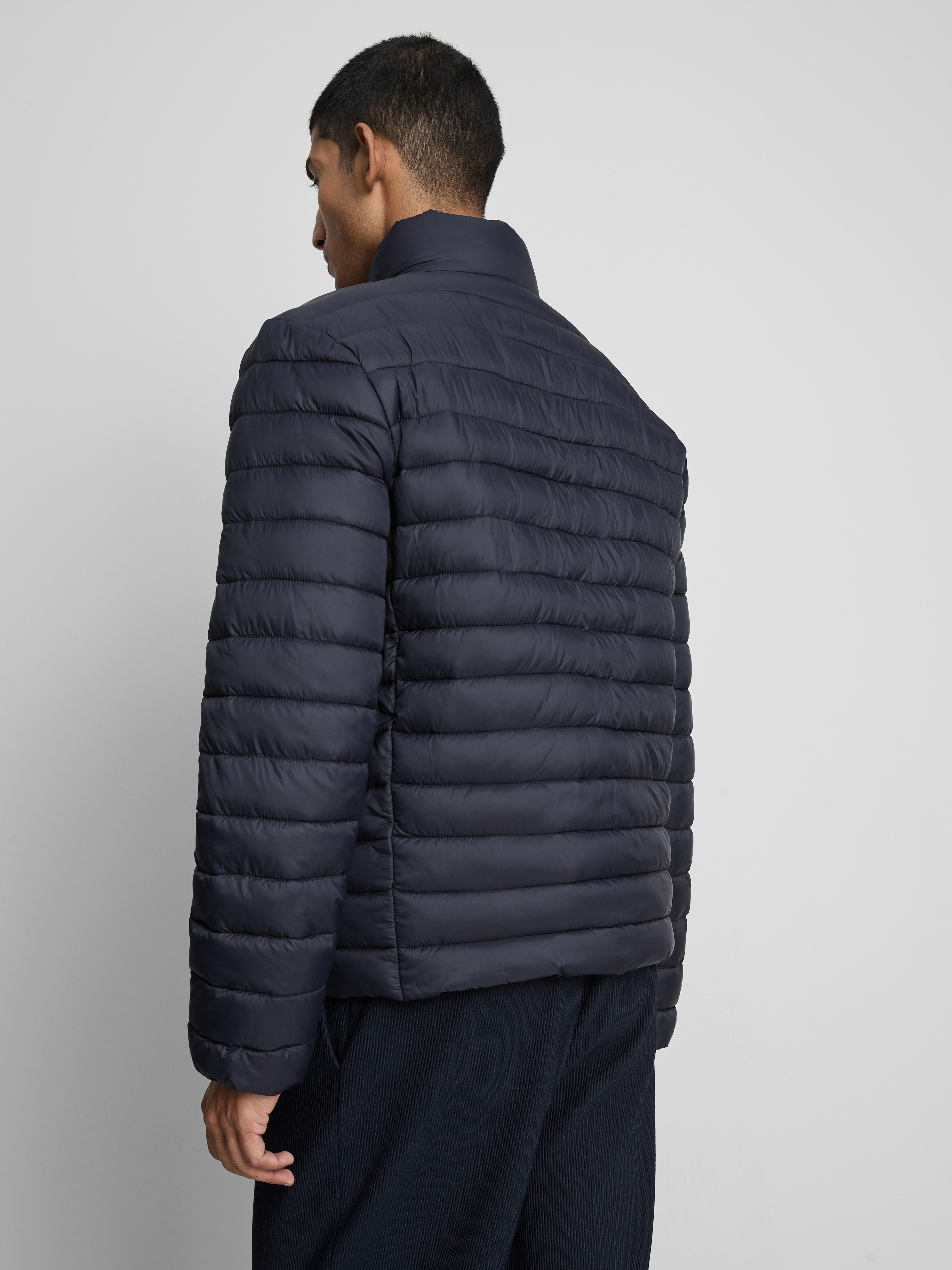 Funnel Neck Puffer Jacket - Navy
