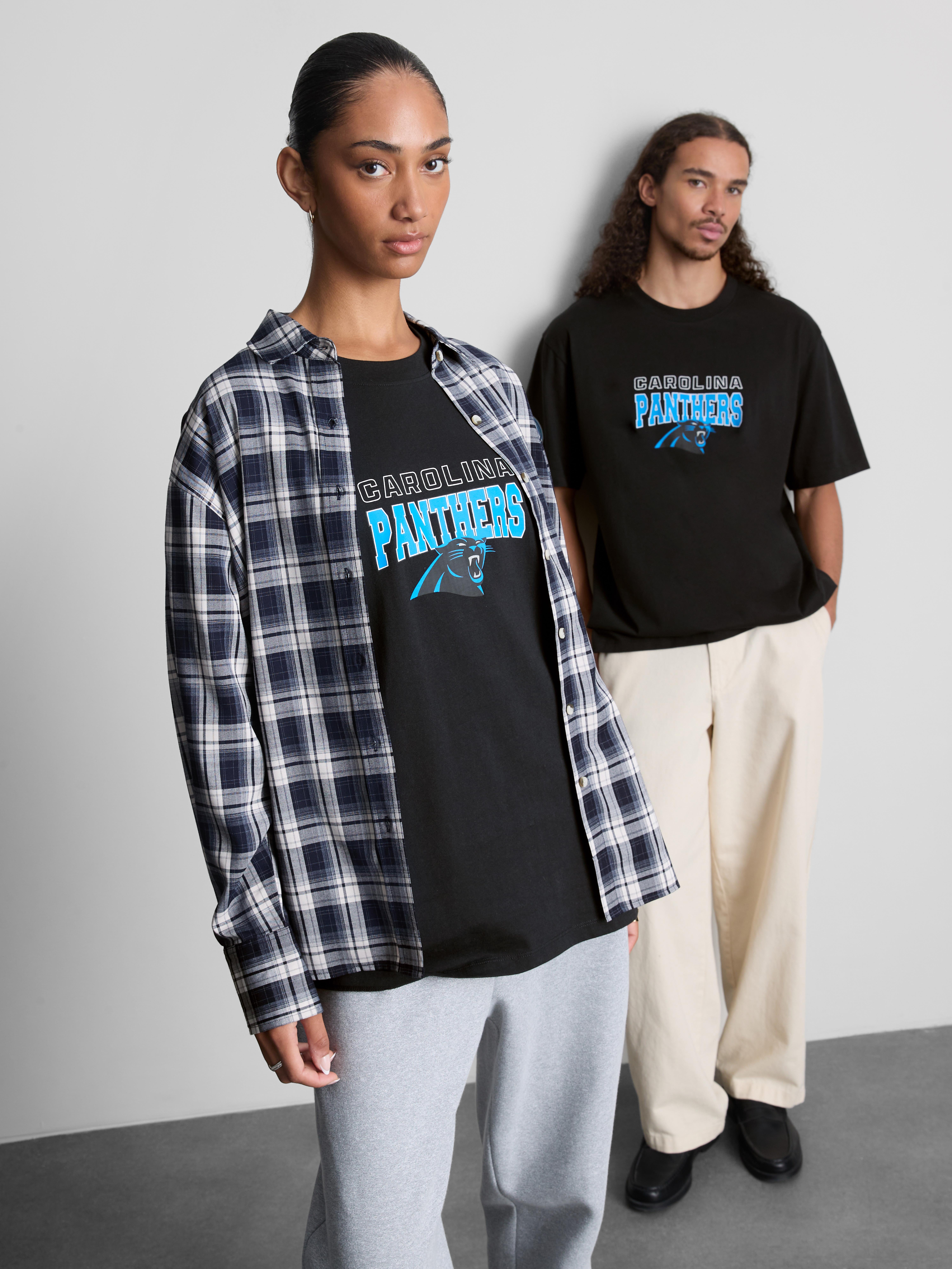 NFL Carolina Panthers Pure Cotton T-Shirt - Black