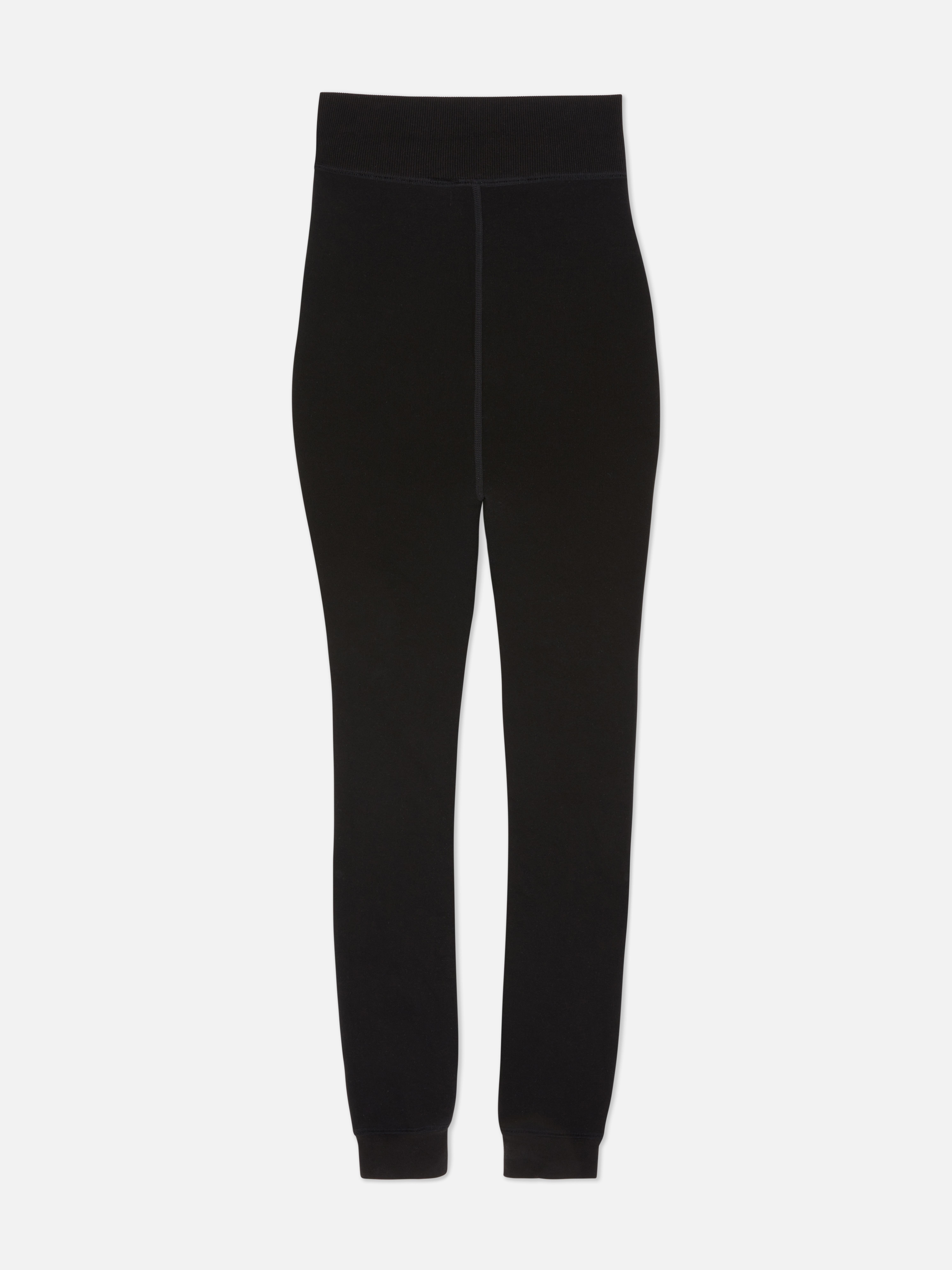 1pk Velvet Plush Leggings - Black