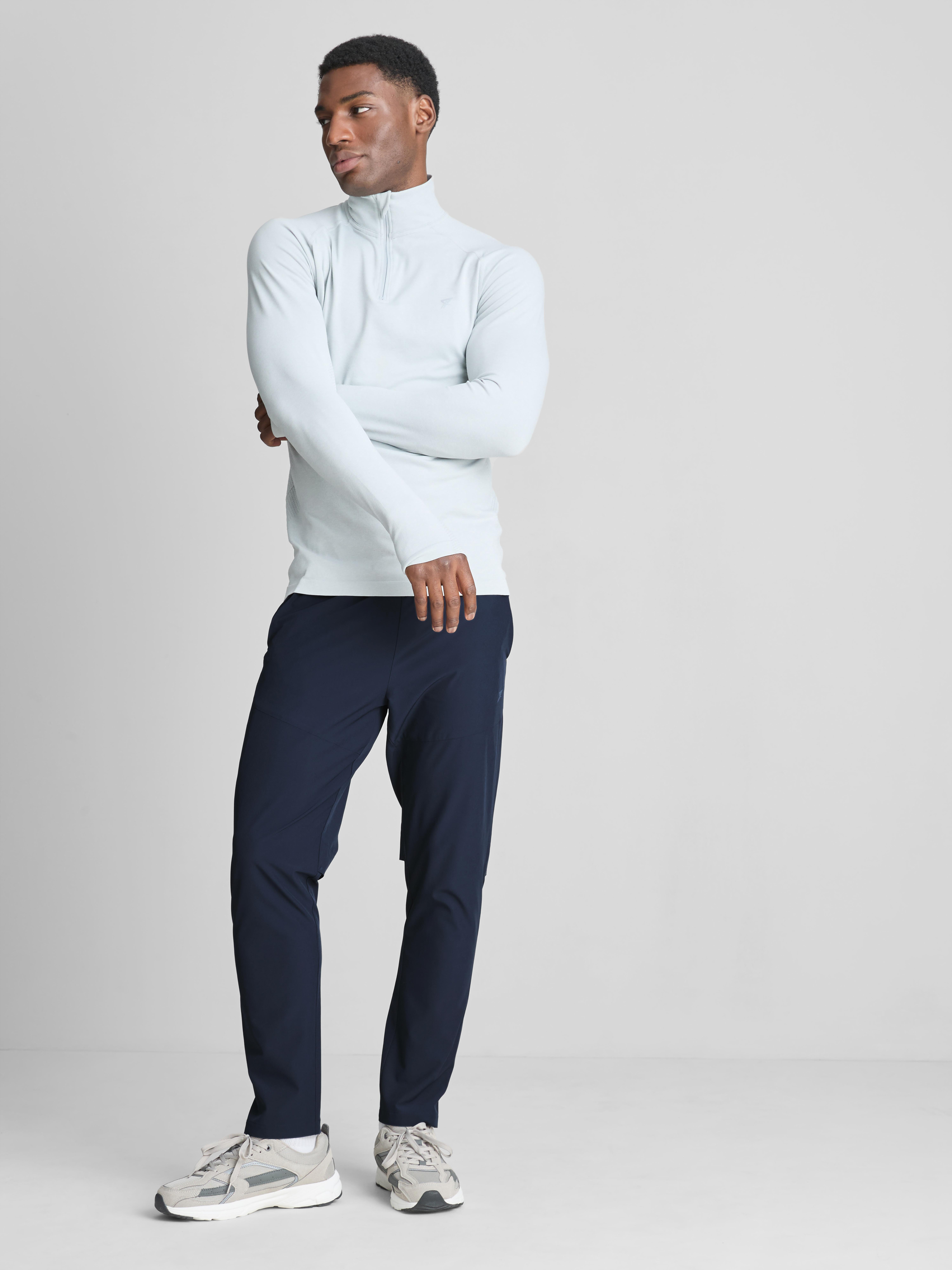 Elastic Gym Pants - Navy