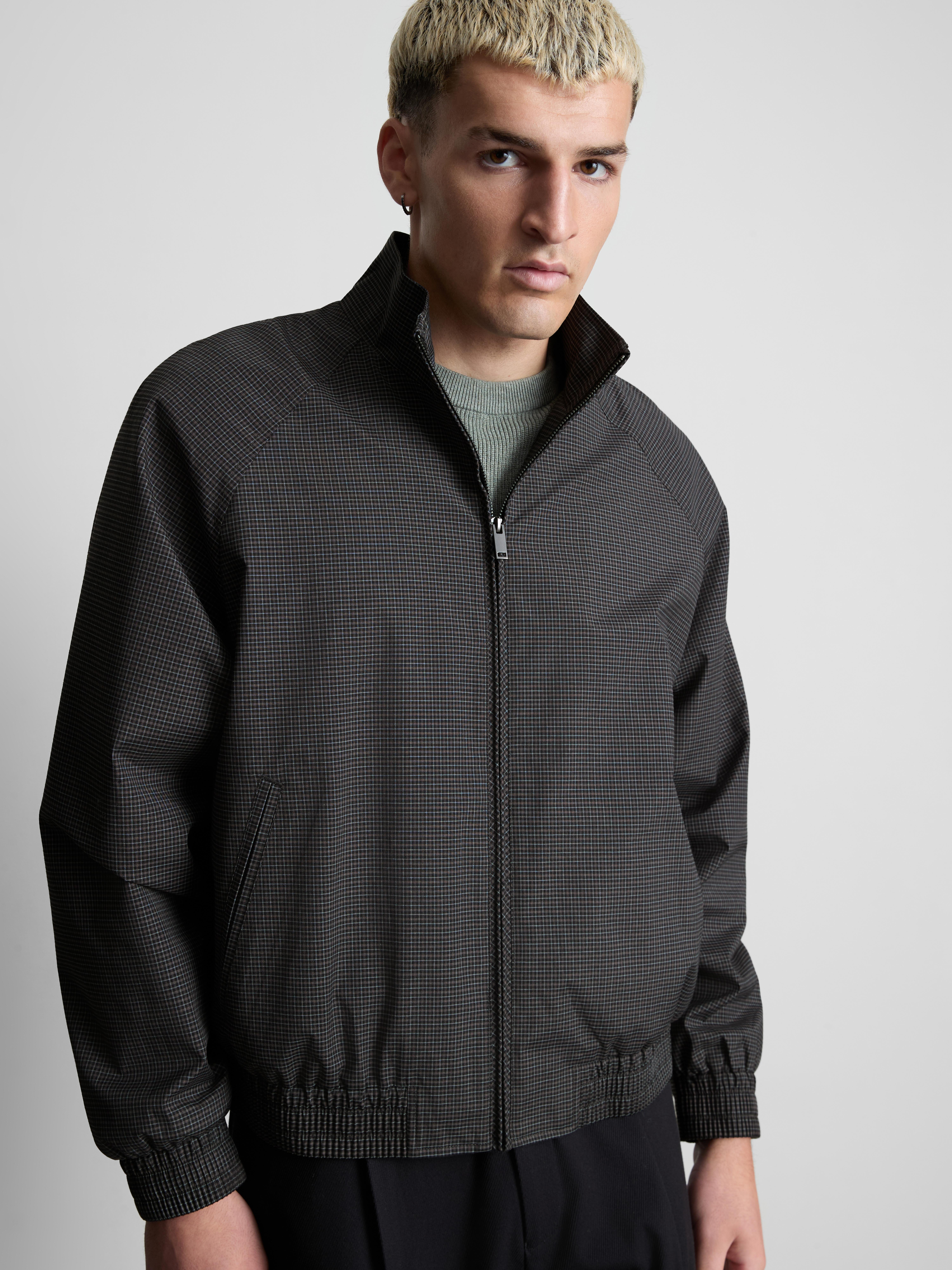 Plaid Harrington Jacket - Black