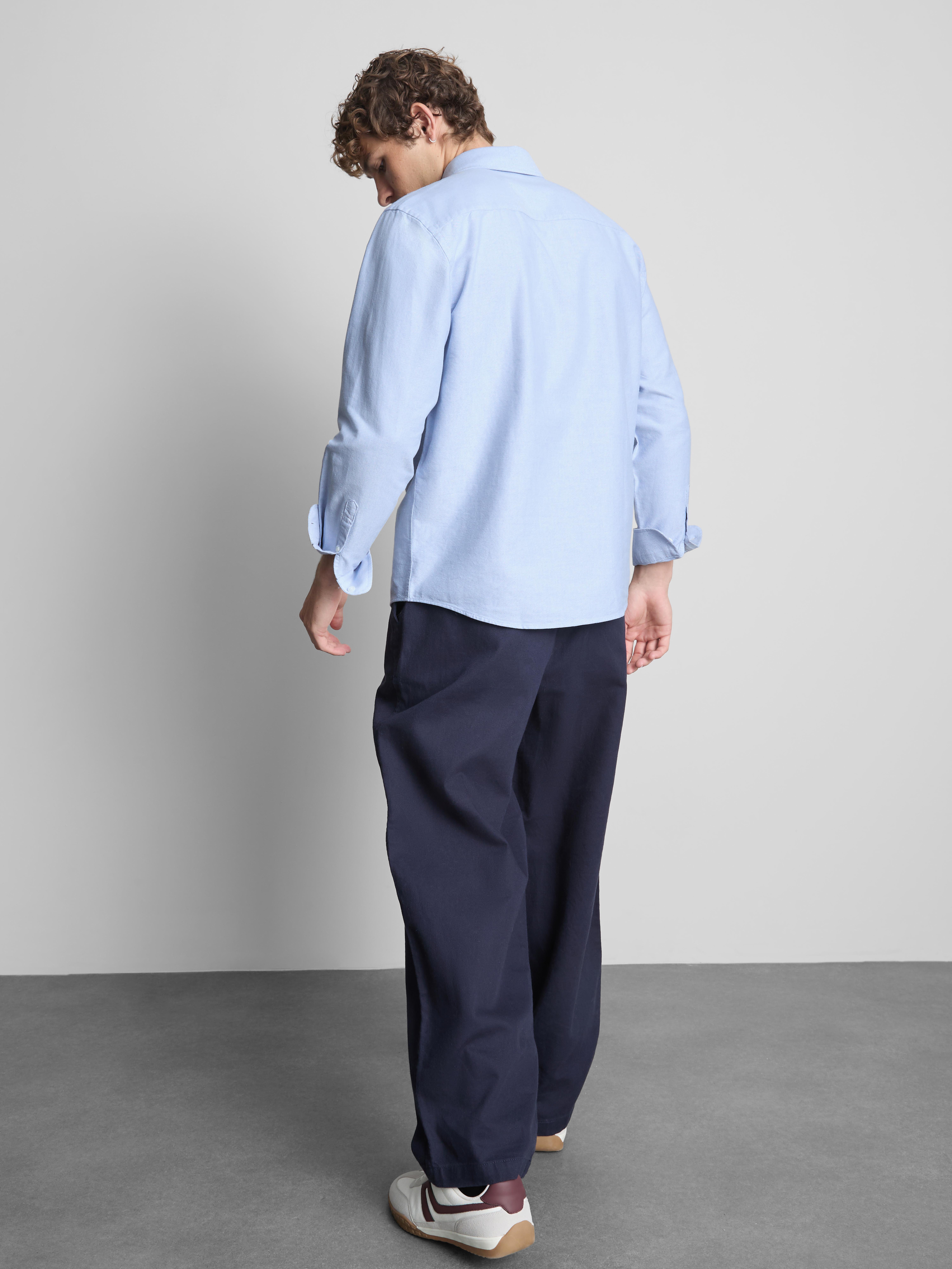 Pure Cotton Regular Fit Oxford Shirt - Light Blue