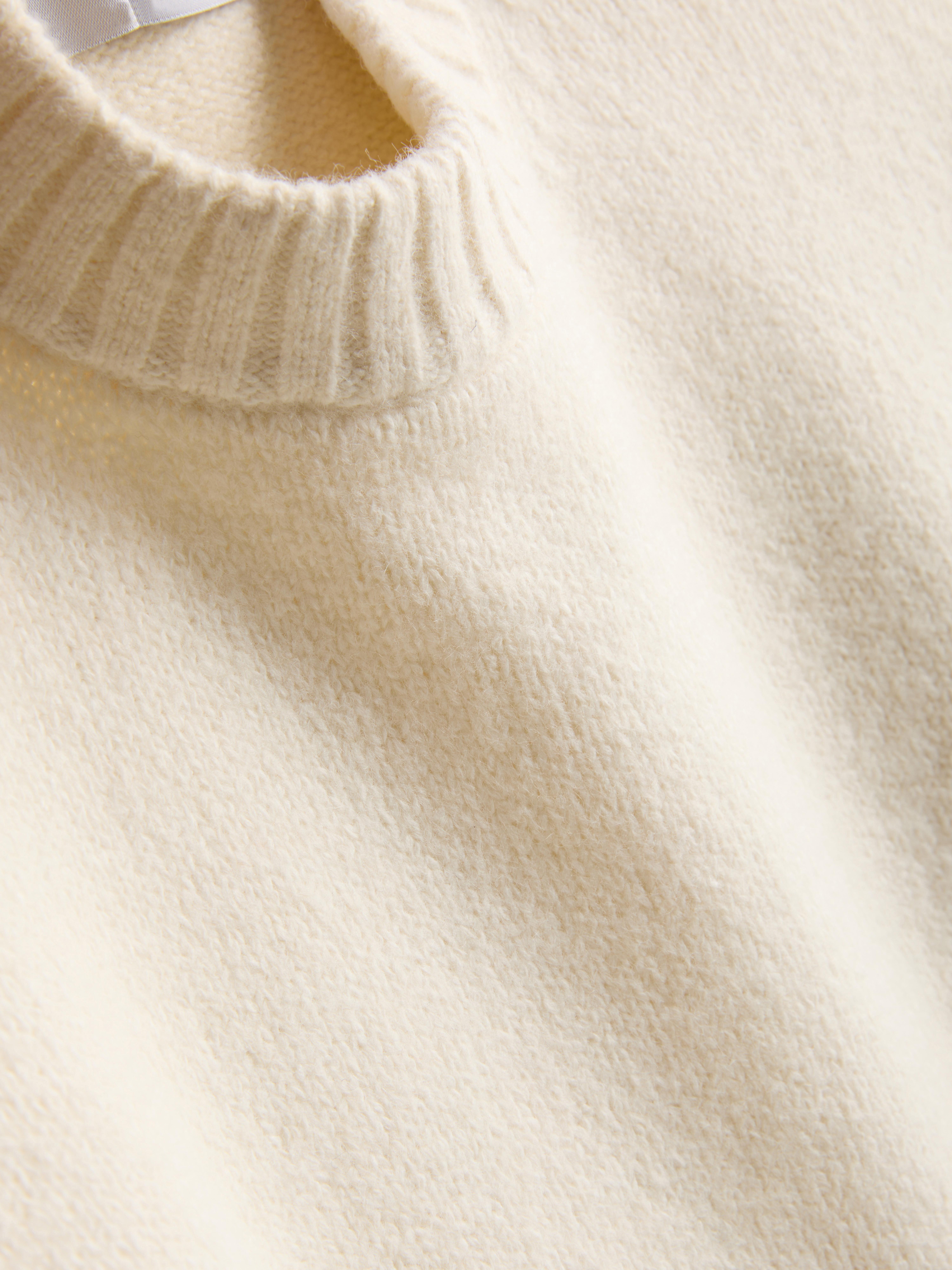 Knitted Wide-Sleeve Sweater - Ivory