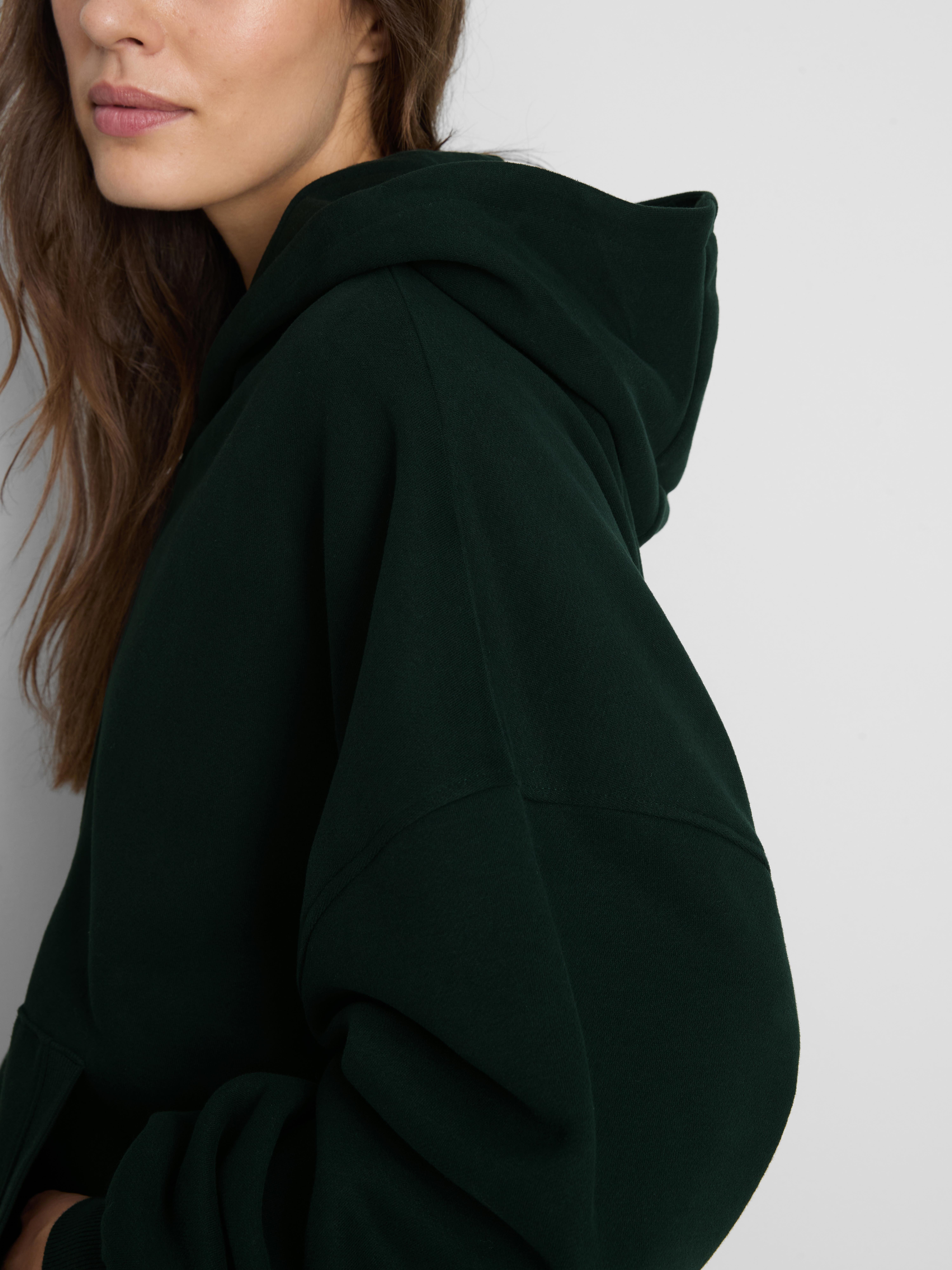Paula Echevarría Cotton-Rich Zip-Up Hoodie - Dark Green
