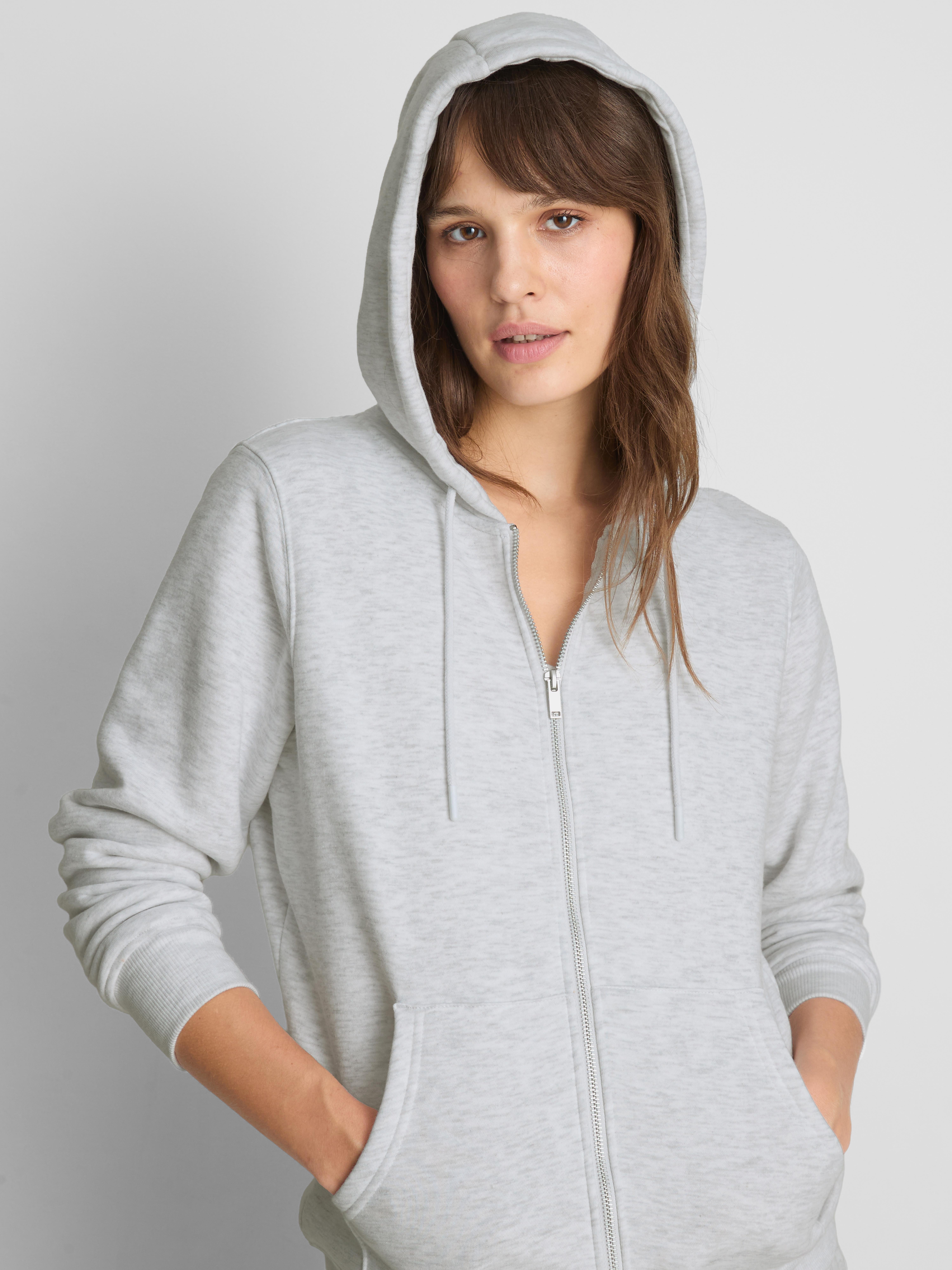 Essential Zip Through Hoodie - Gray Heather