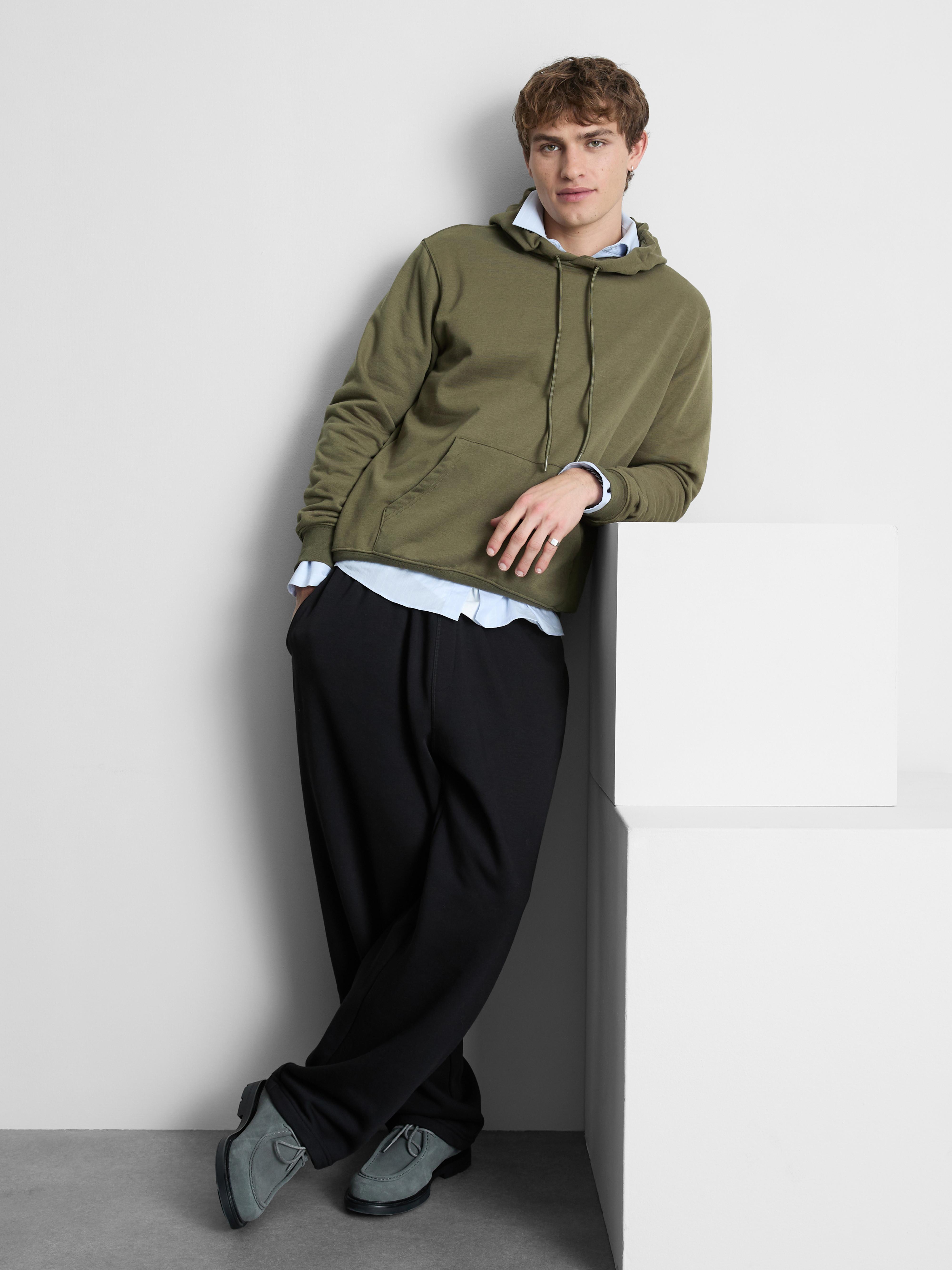 Drawstring Hoodie - Olive
