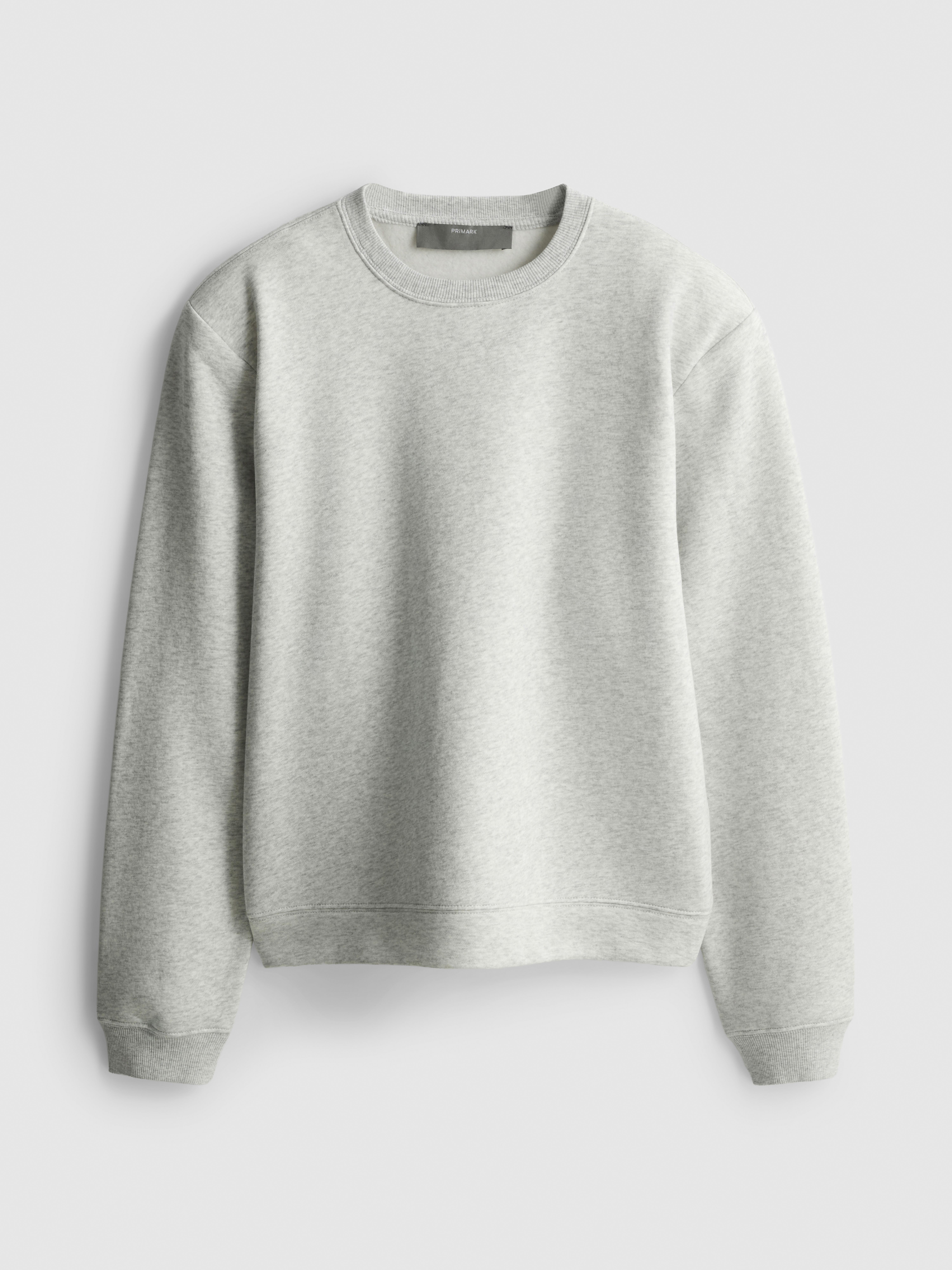 Cotton Rich Shoulder Pad Sweatshirt - Gray