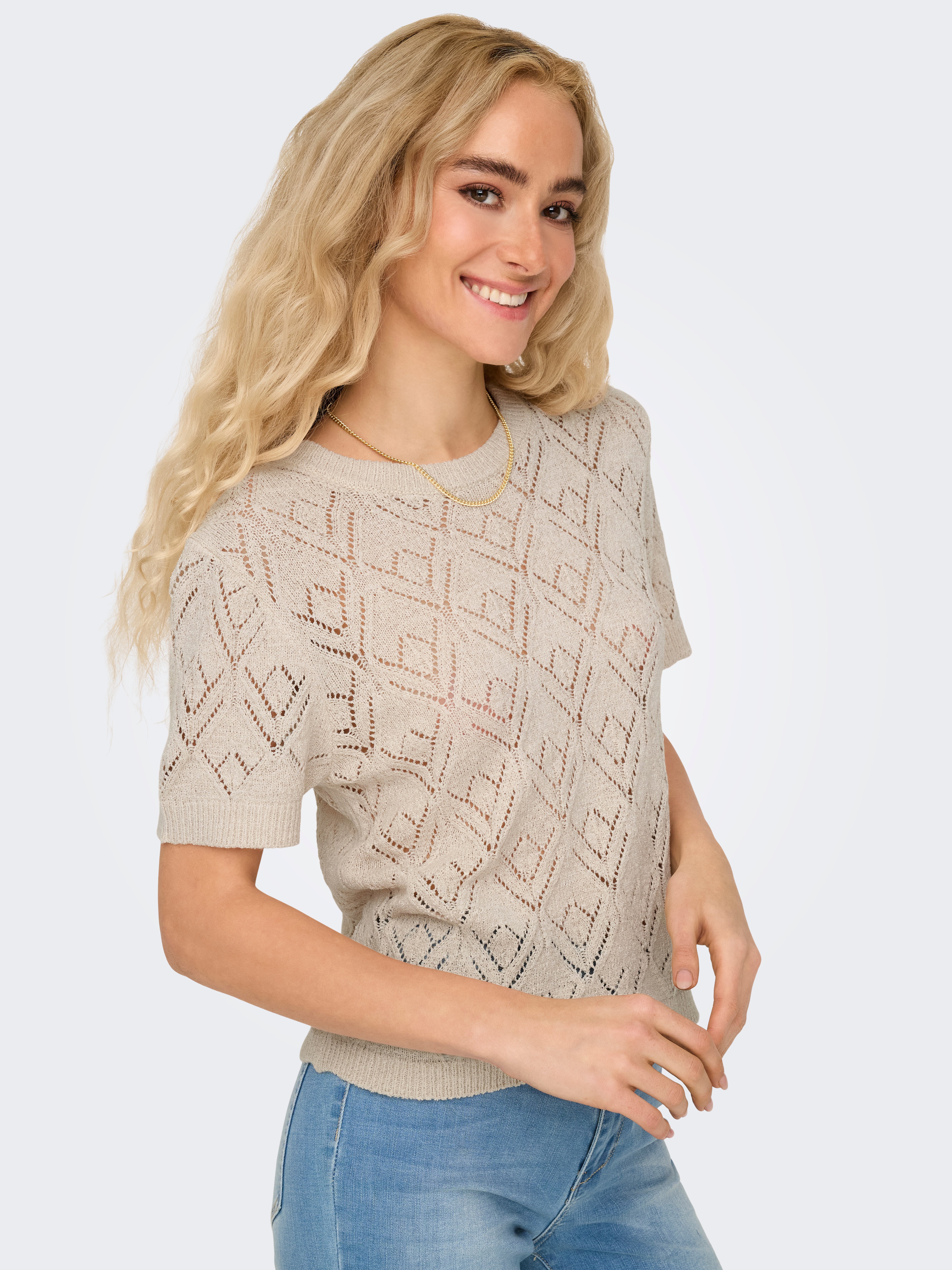 ONLSUNNY Knitted pullover Pumice Stone