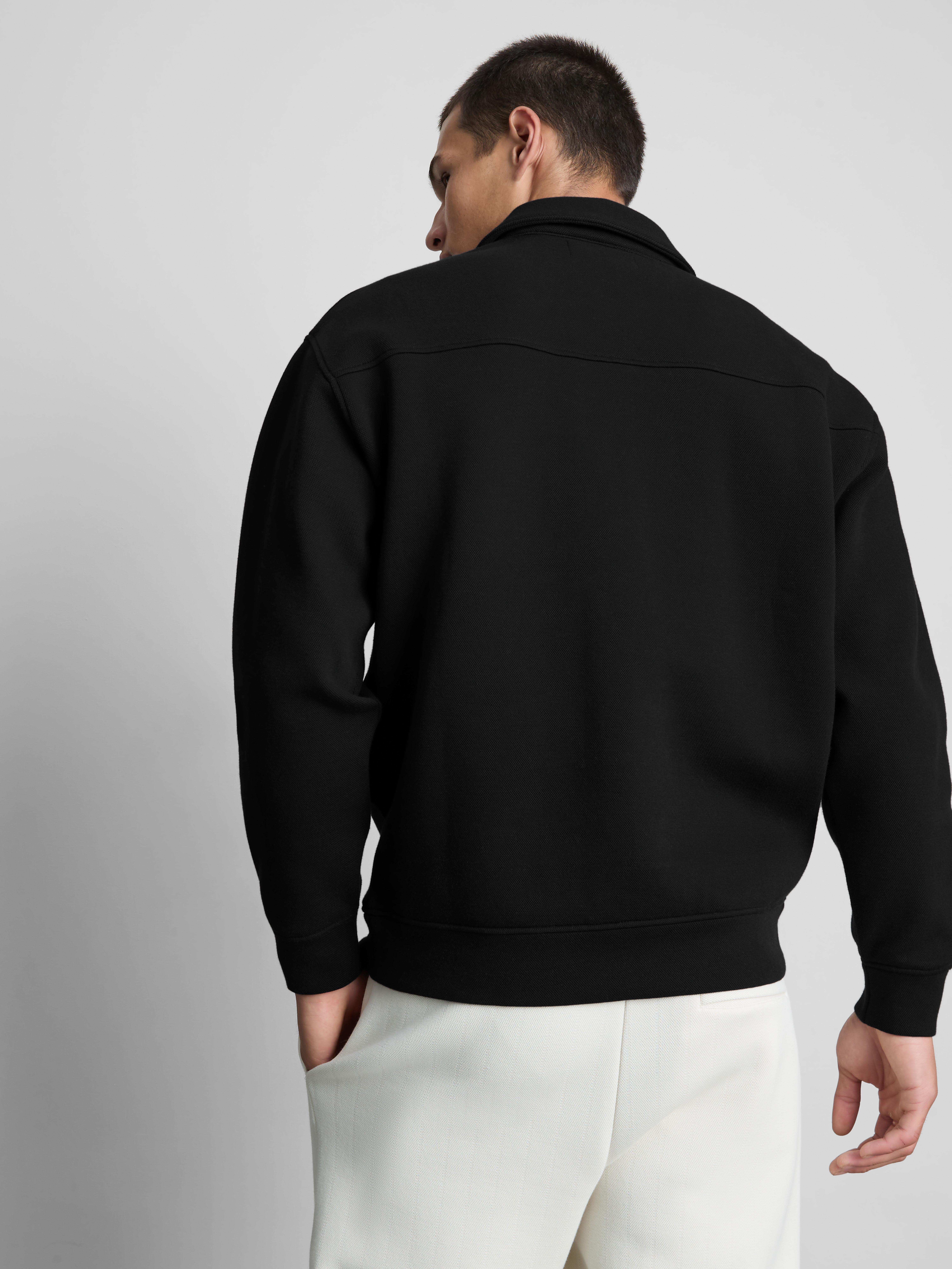 The Edit Quarter Zip Sweatshirt - Black