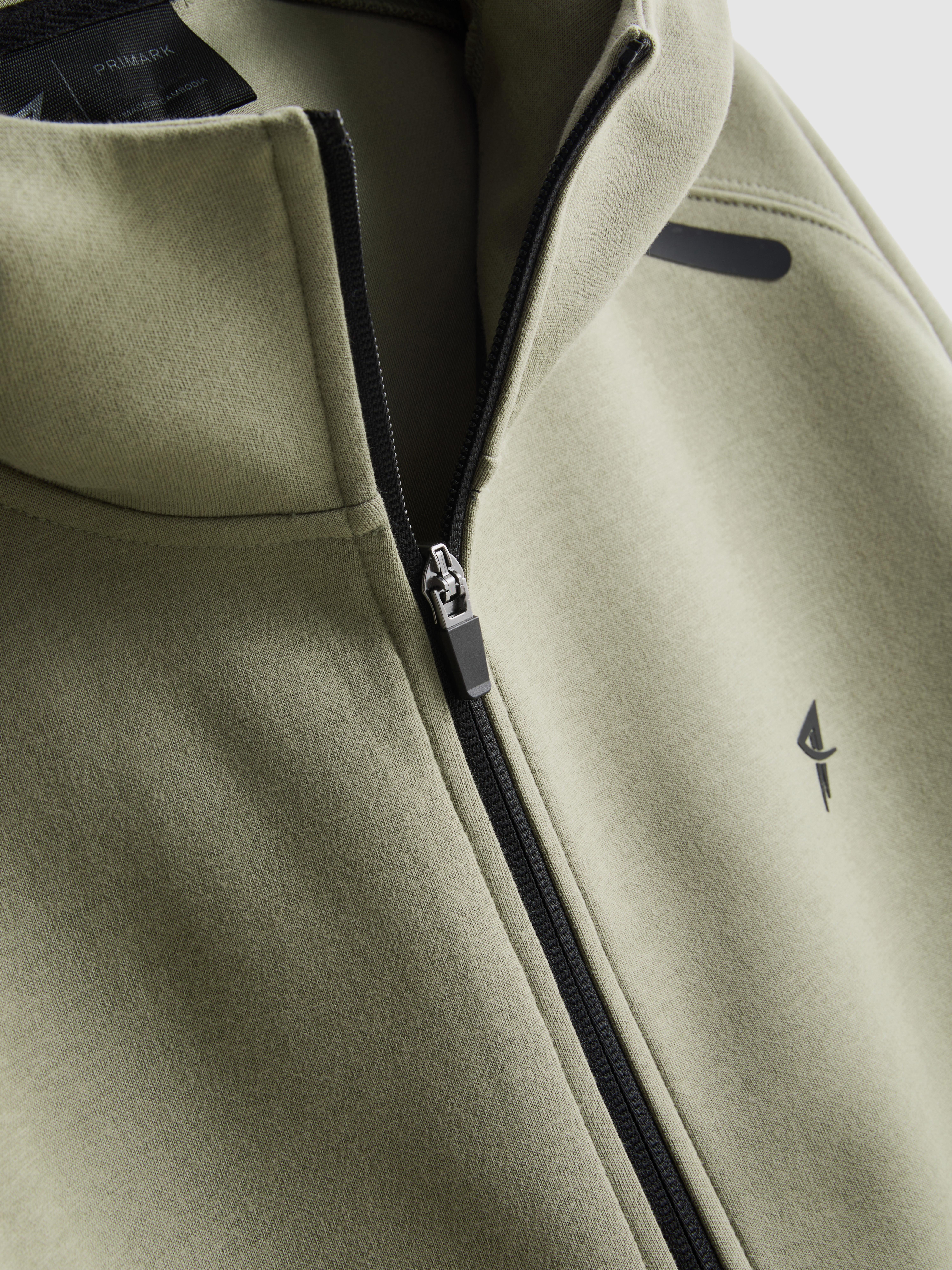Zip-Up Gym Hoodie - Olive