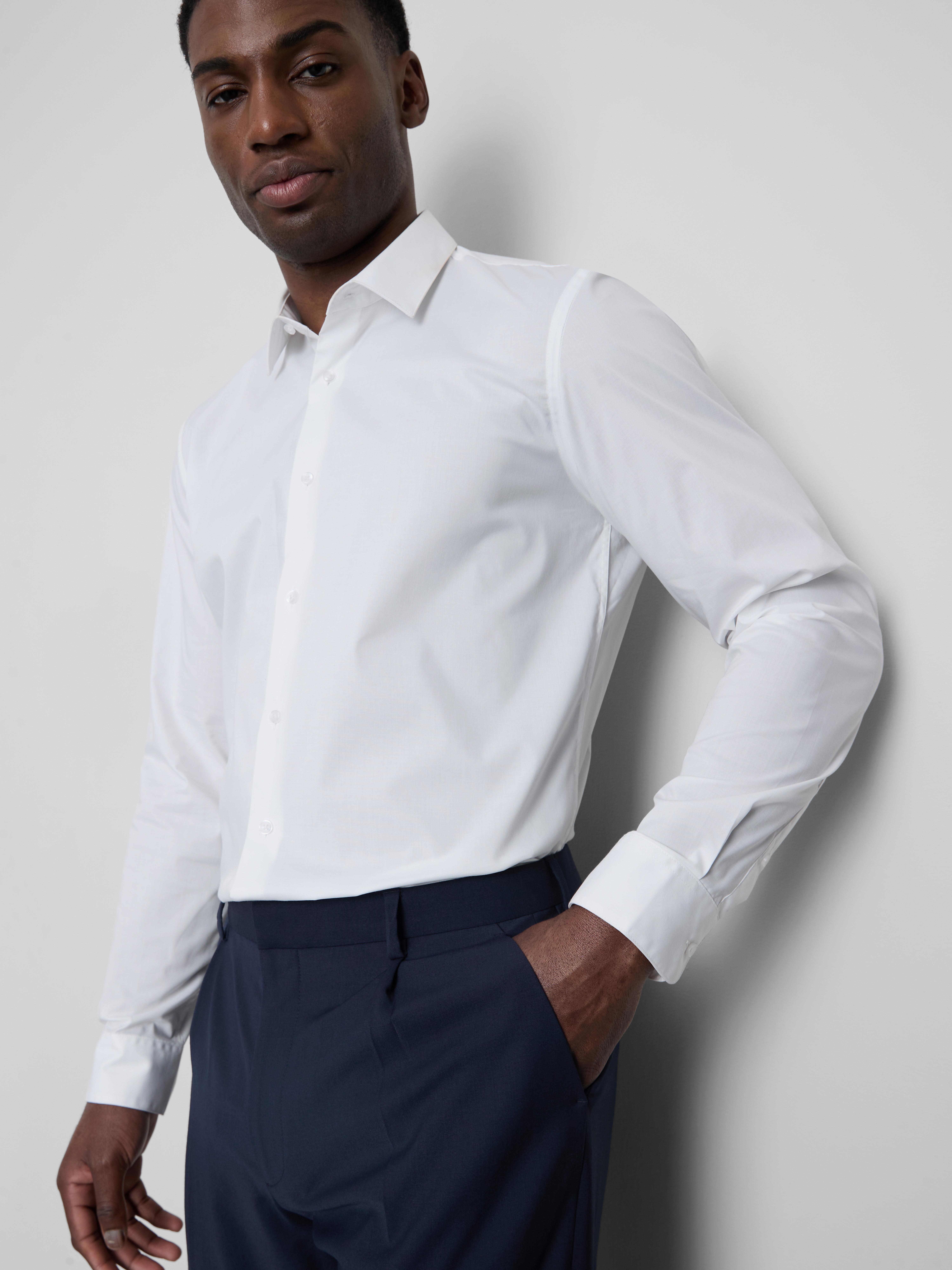 Stretch Regular Fit Shirt - White