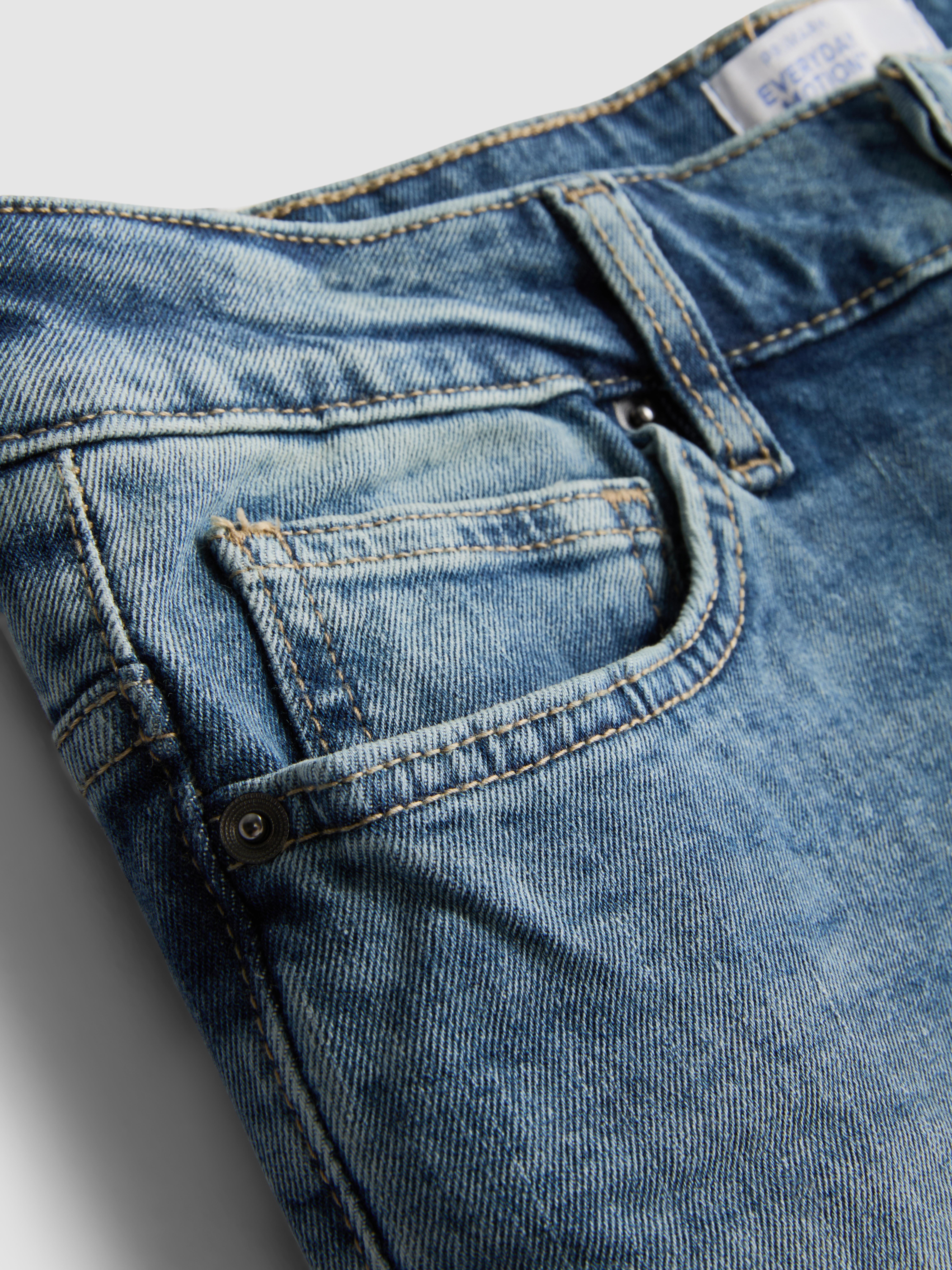 Mid-Rise Slim Fit Jeans - Mid Blue
