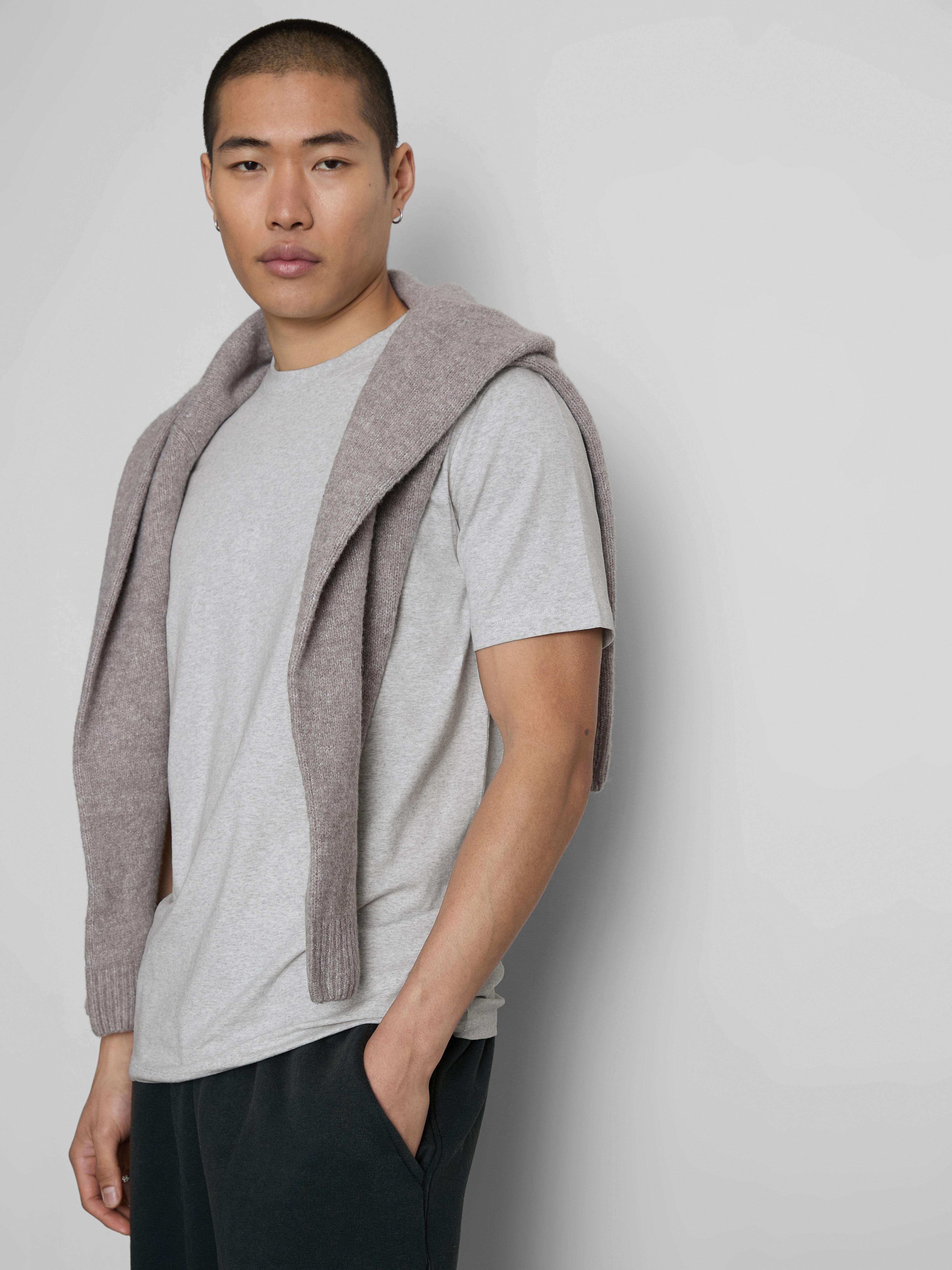 Slim-Fit Stretch T-Shirt - Light Gray