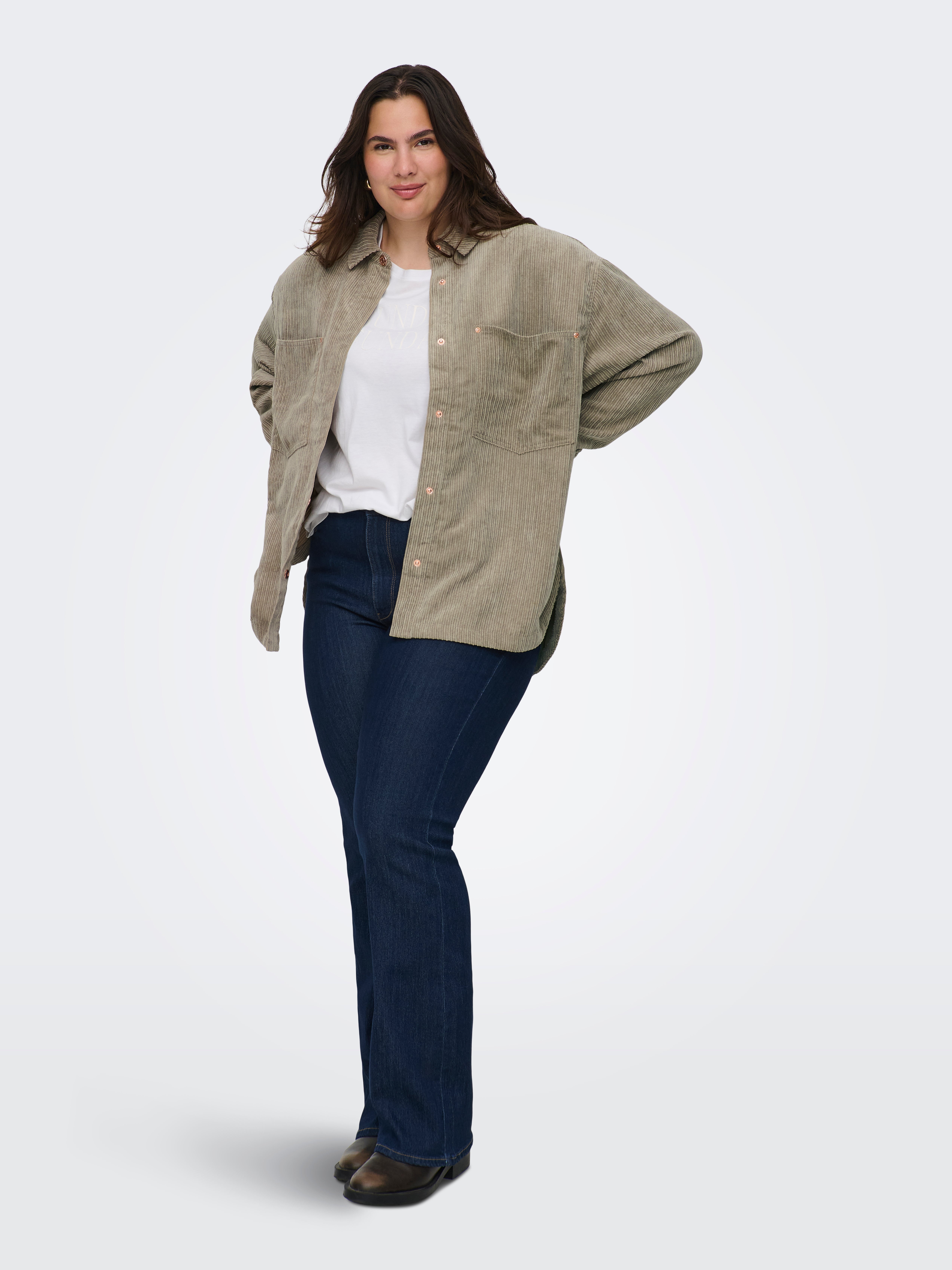 CARJANINE-RAI Corduroy Shirt Weathered Teak