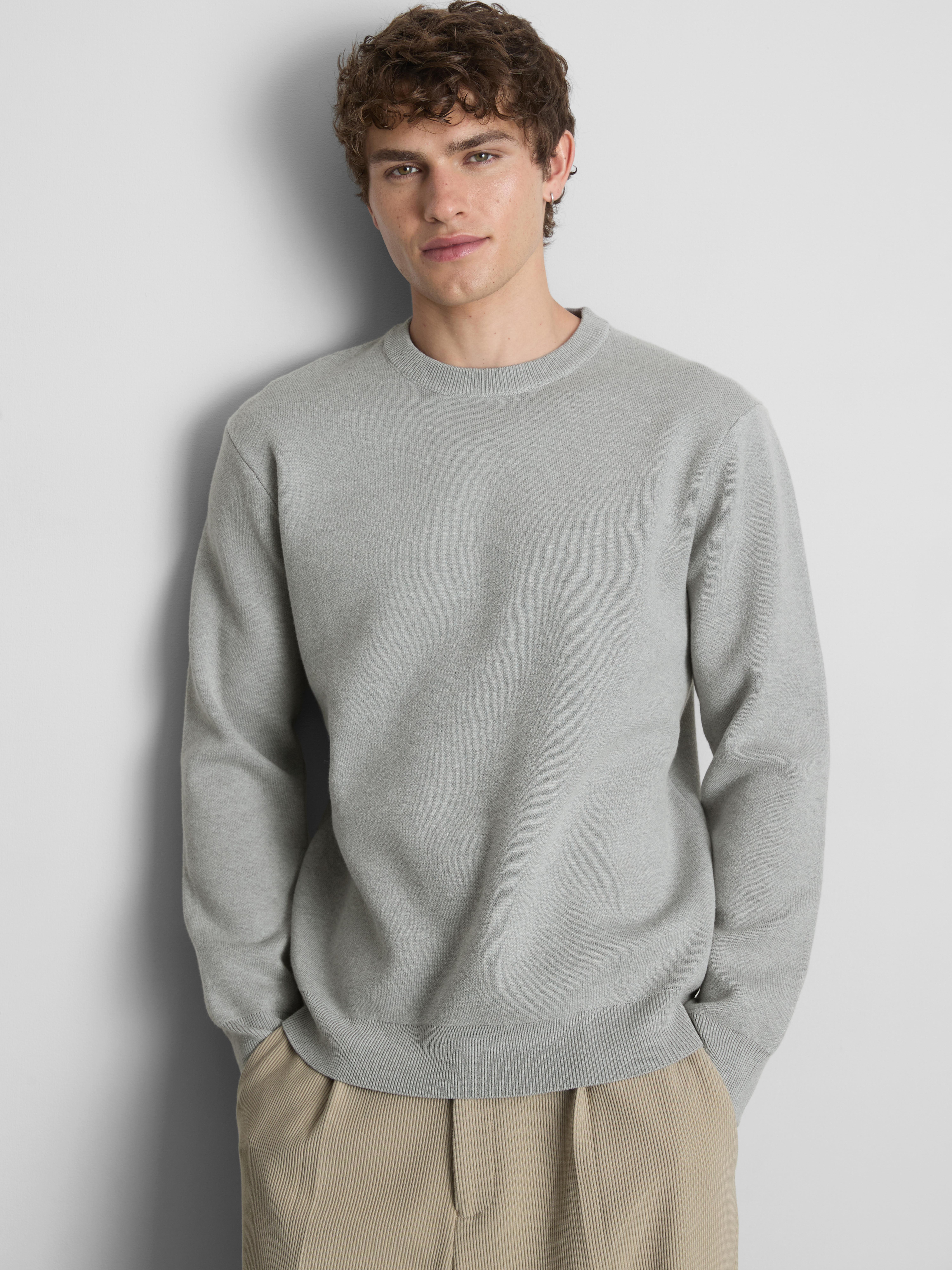 Crew Neck Sweater - Gray