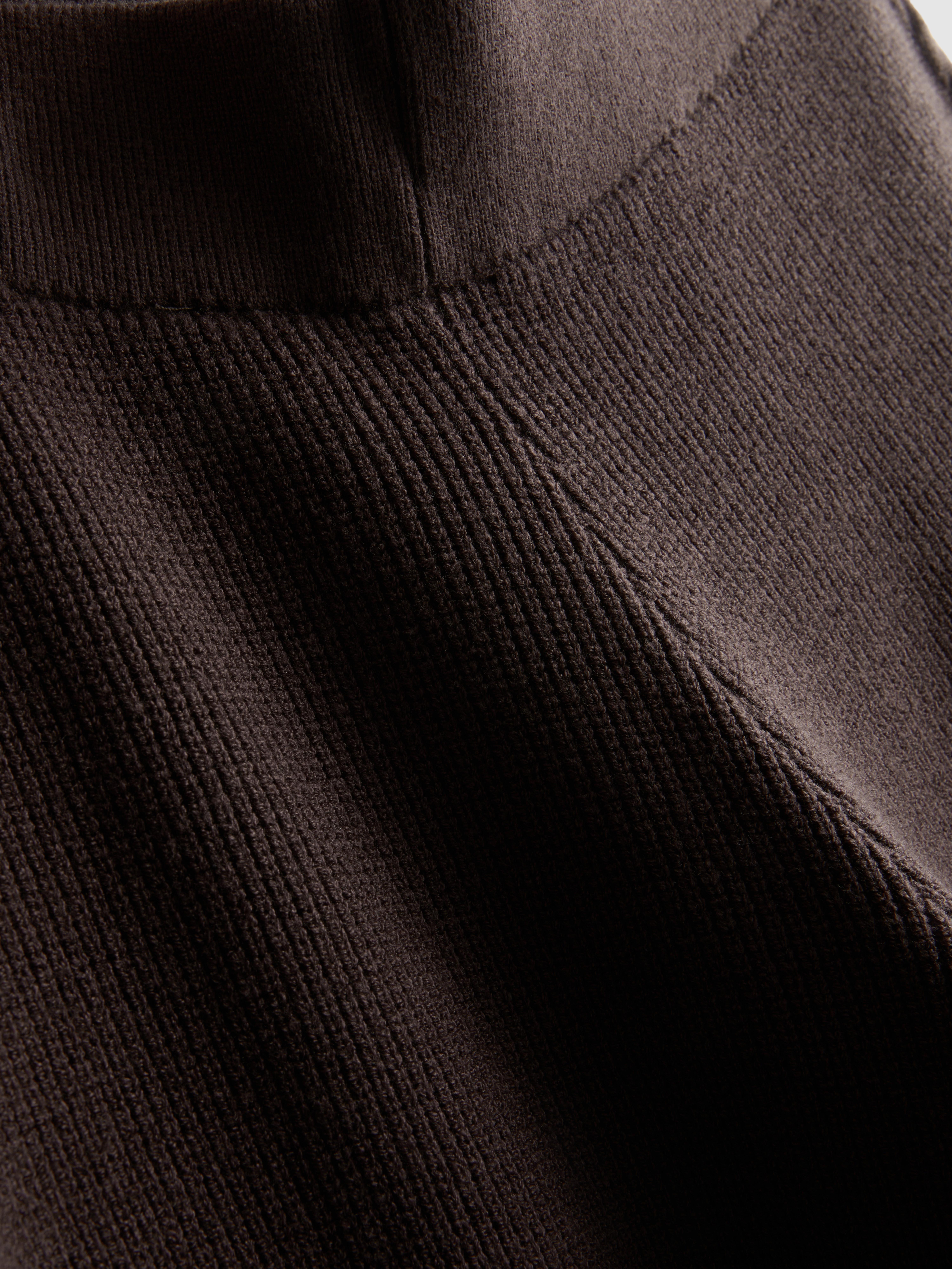 Knitted Wide Leg Pants - Chocolate
