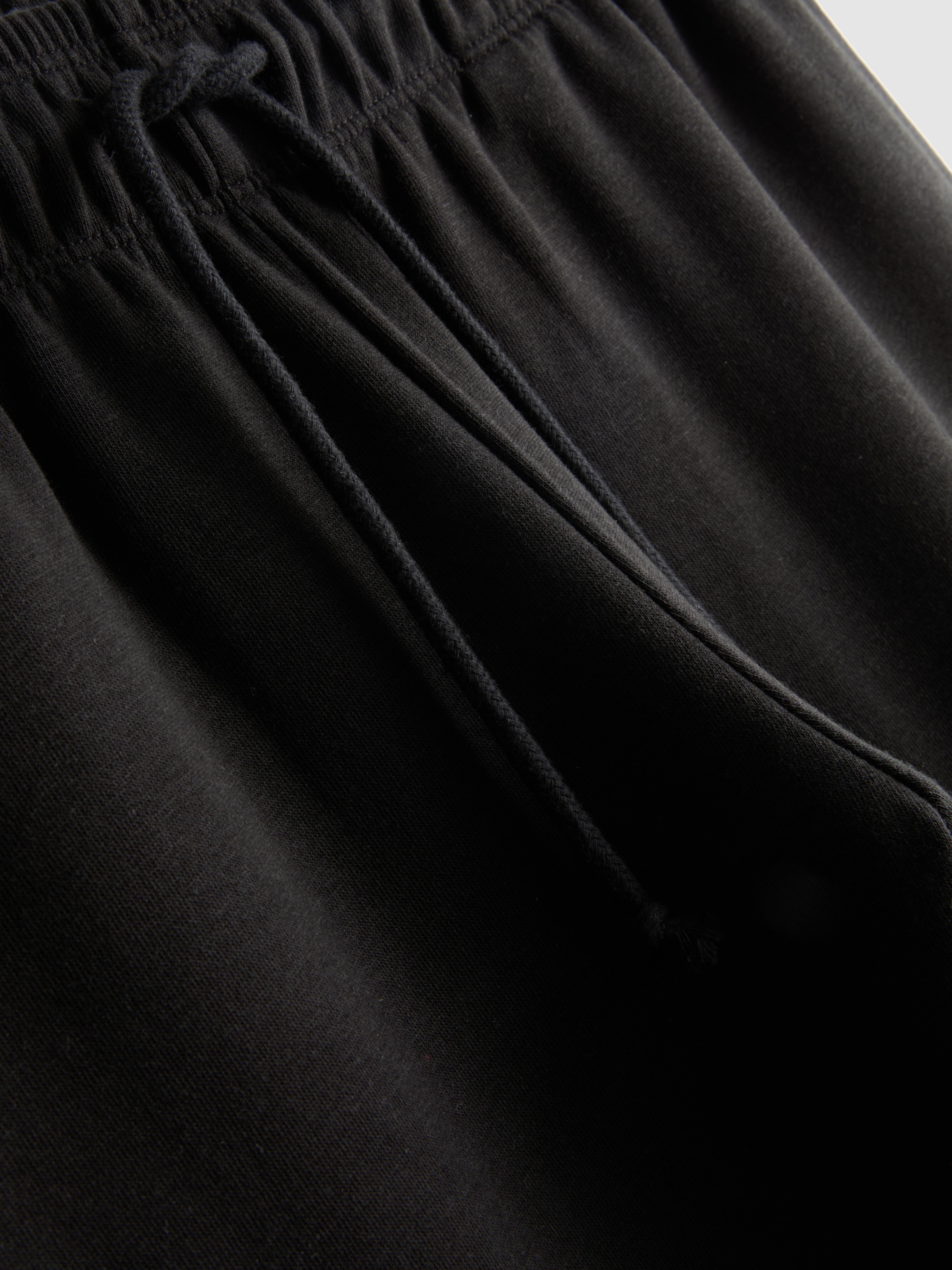 Cotton-Rich Wide-Leg Appliqué Joggers - Black