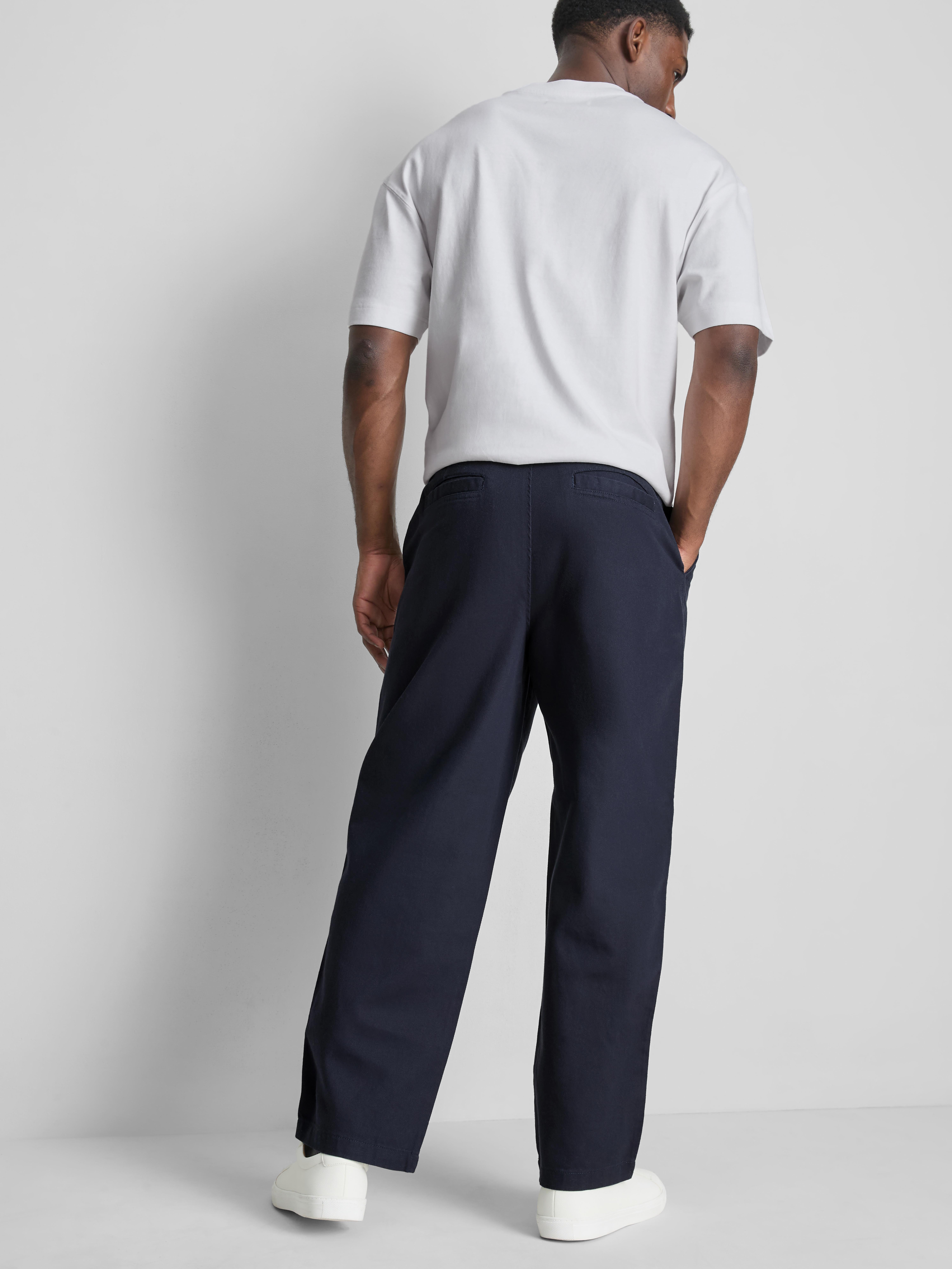 Mid-Rise Chino Pants - Navy