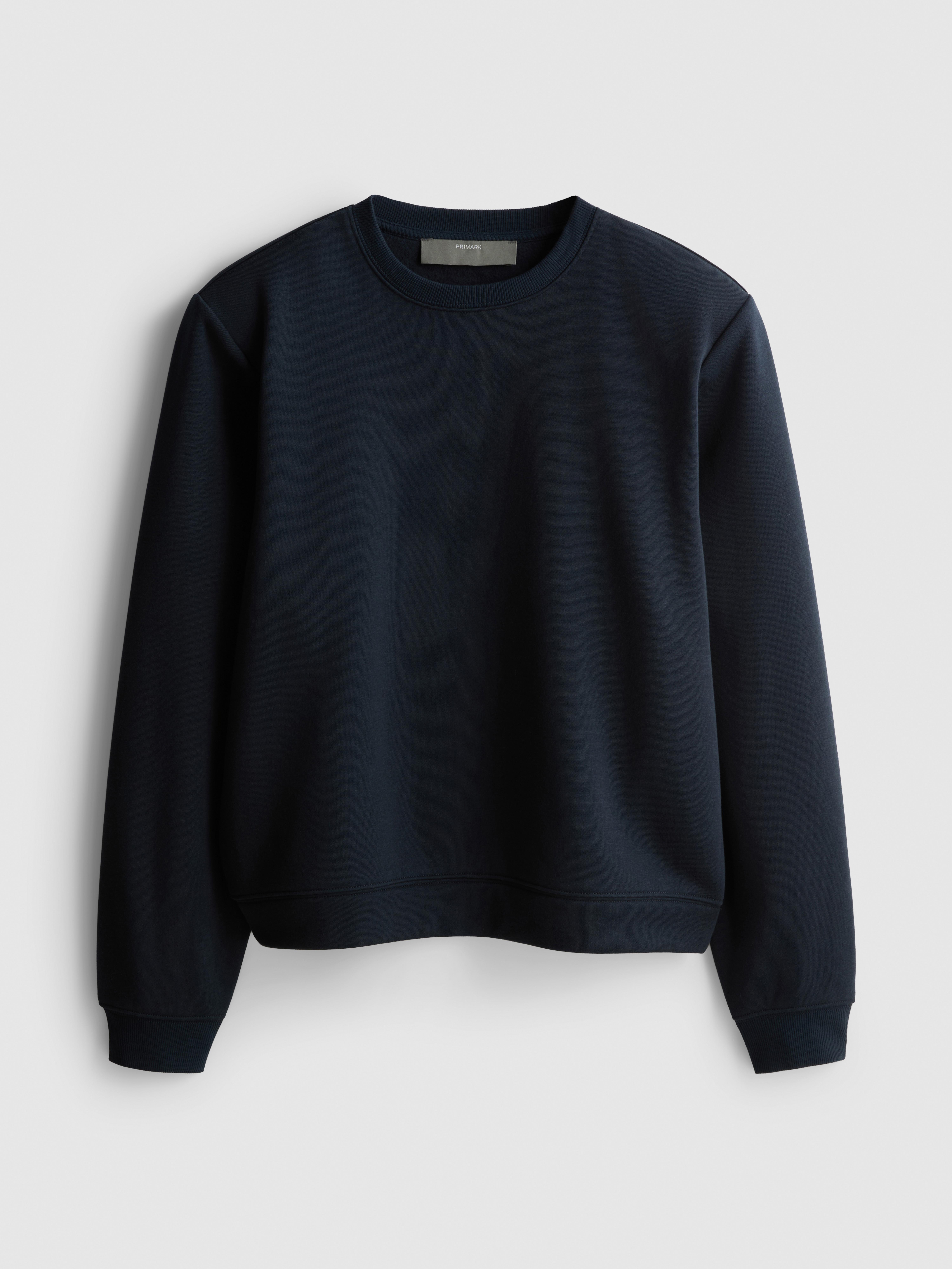 Cotton Rich Shoulder Pad Sweatshirt - Navy