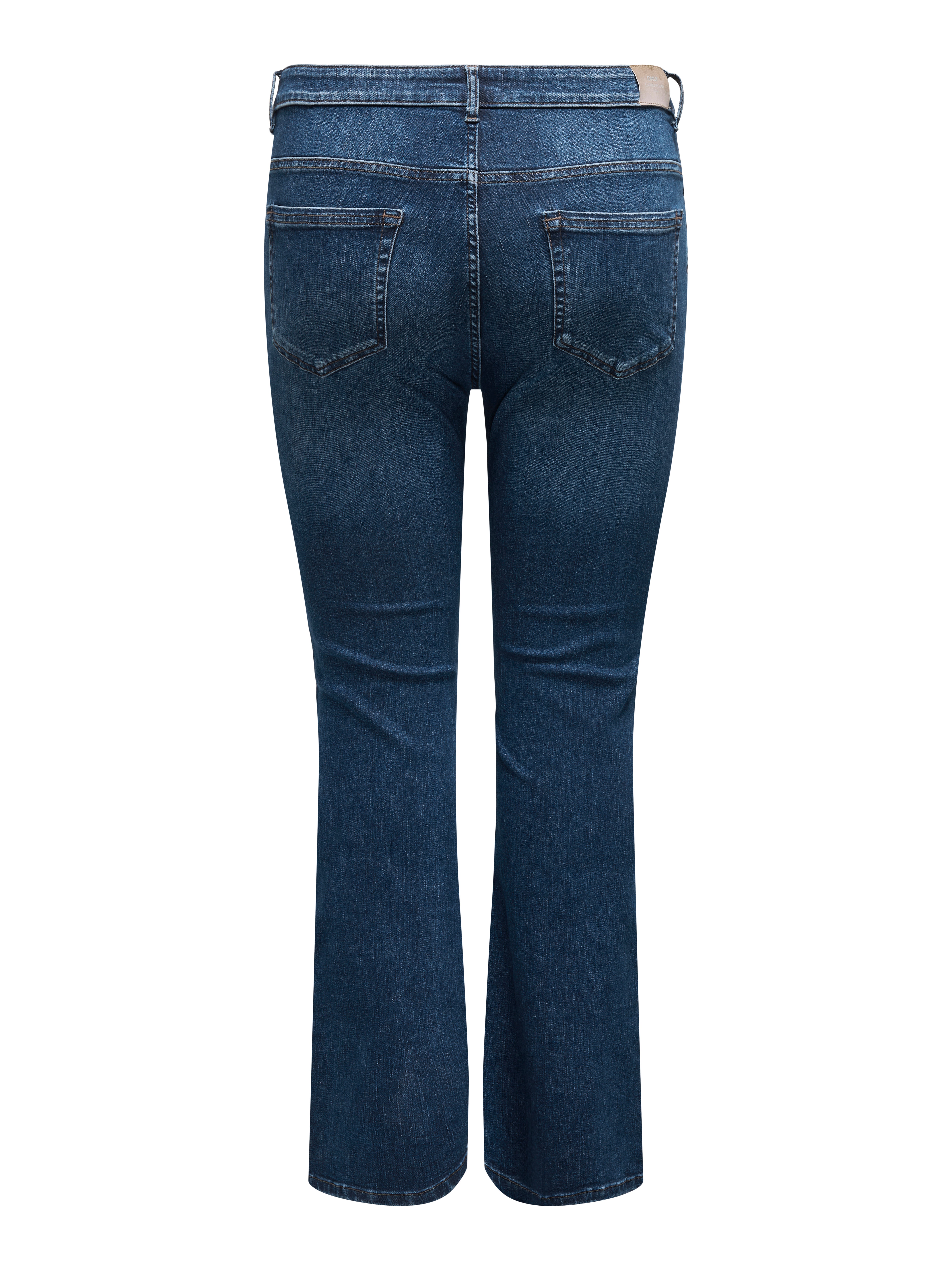 CARWILLY High waist Flared Fit Jeans Dark Blue Denim