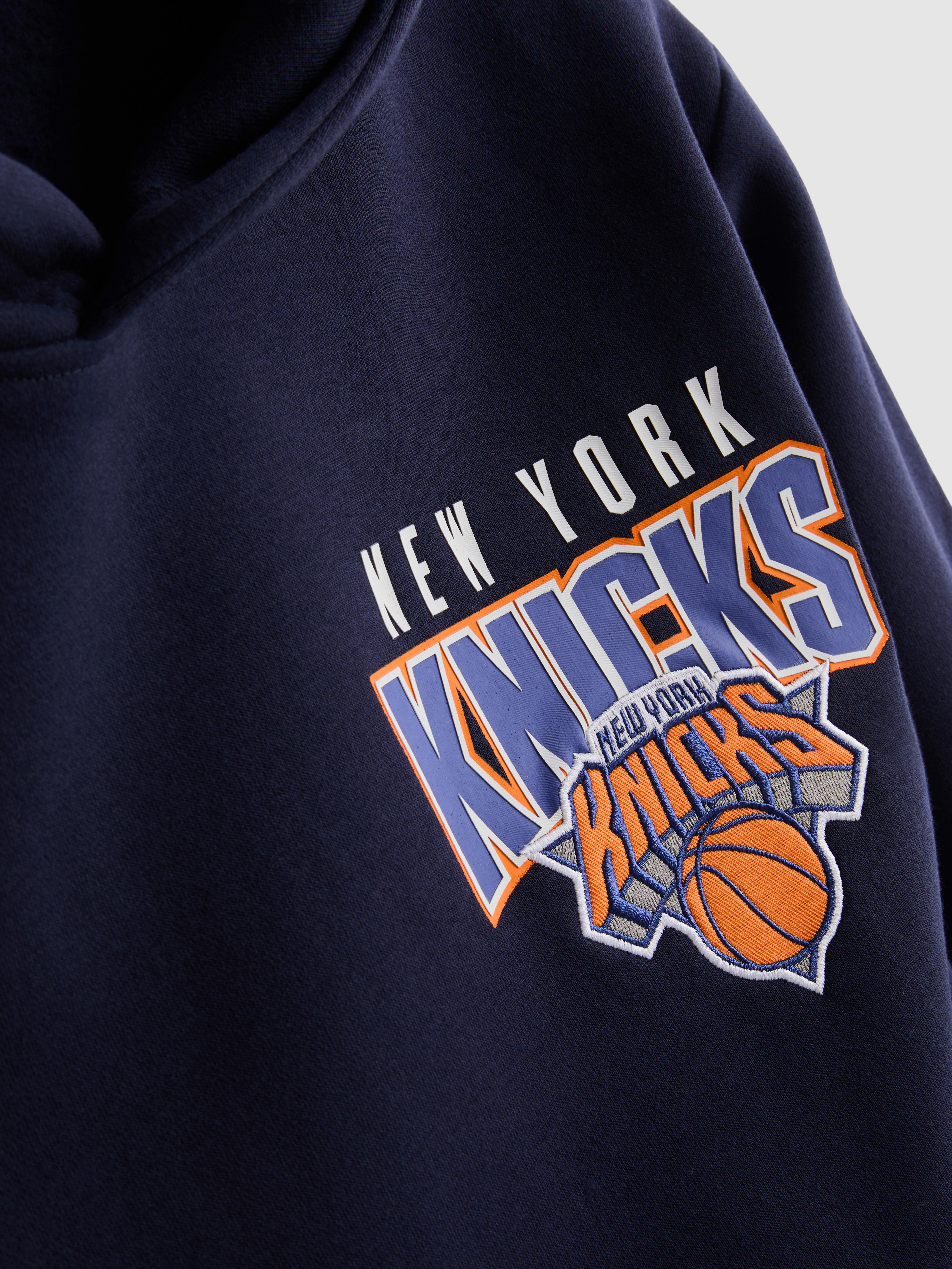 NBA New York Knicks Cotton-Rich Hoodie - Navy