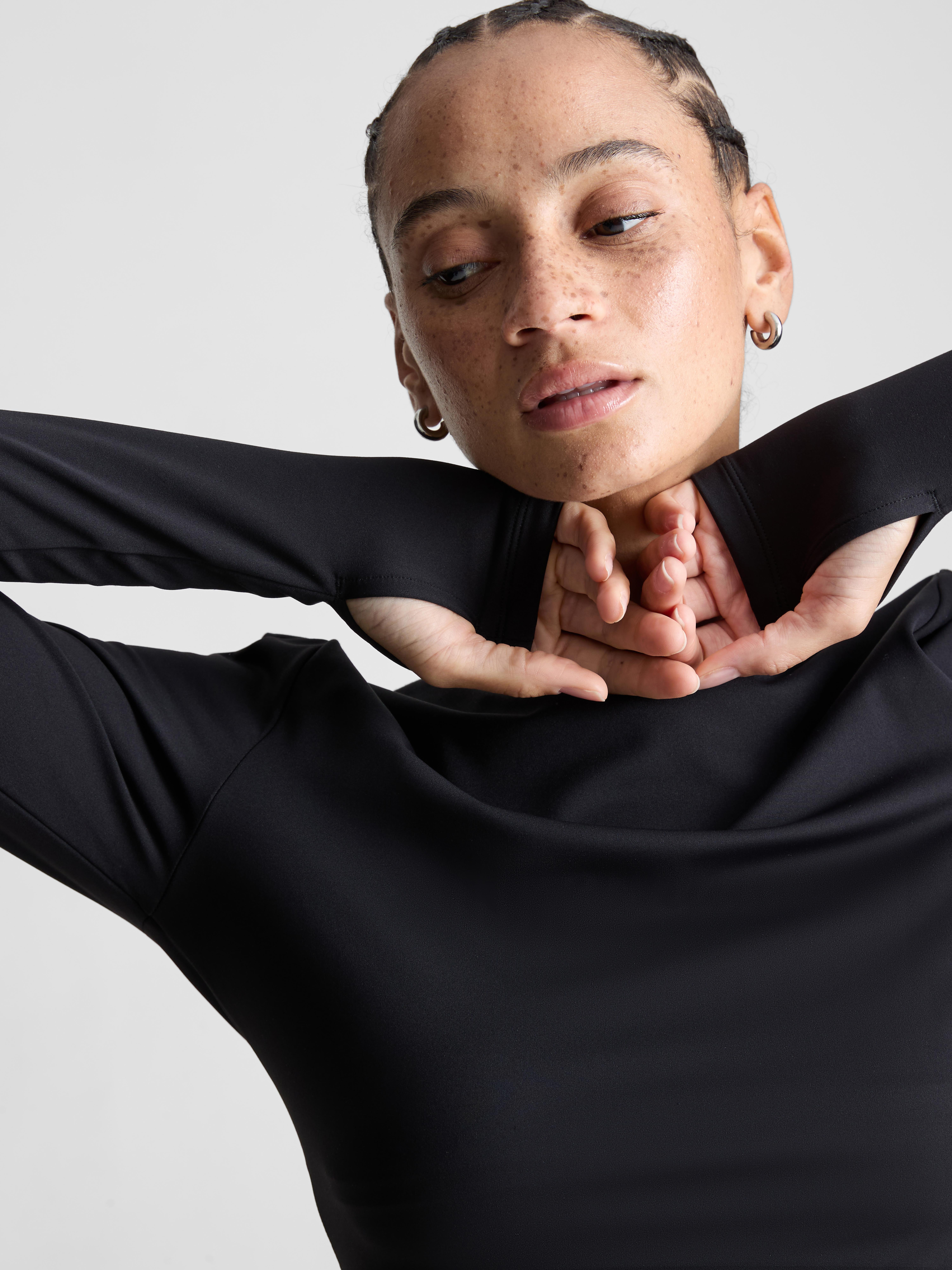 Buttery Soft Long Sleeve Active Top - Black