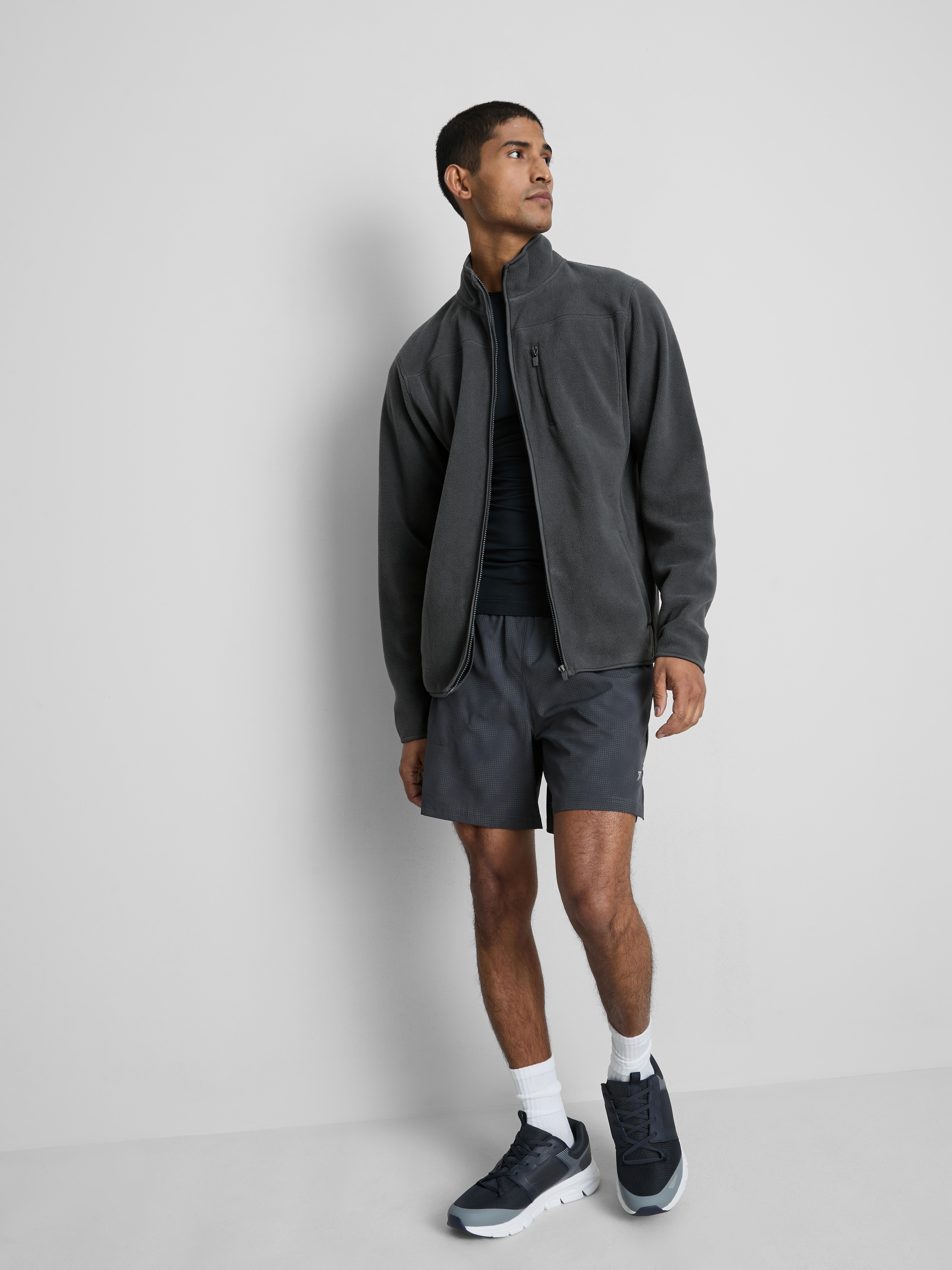 Zip-Up Fleece Jacket - Charcoal