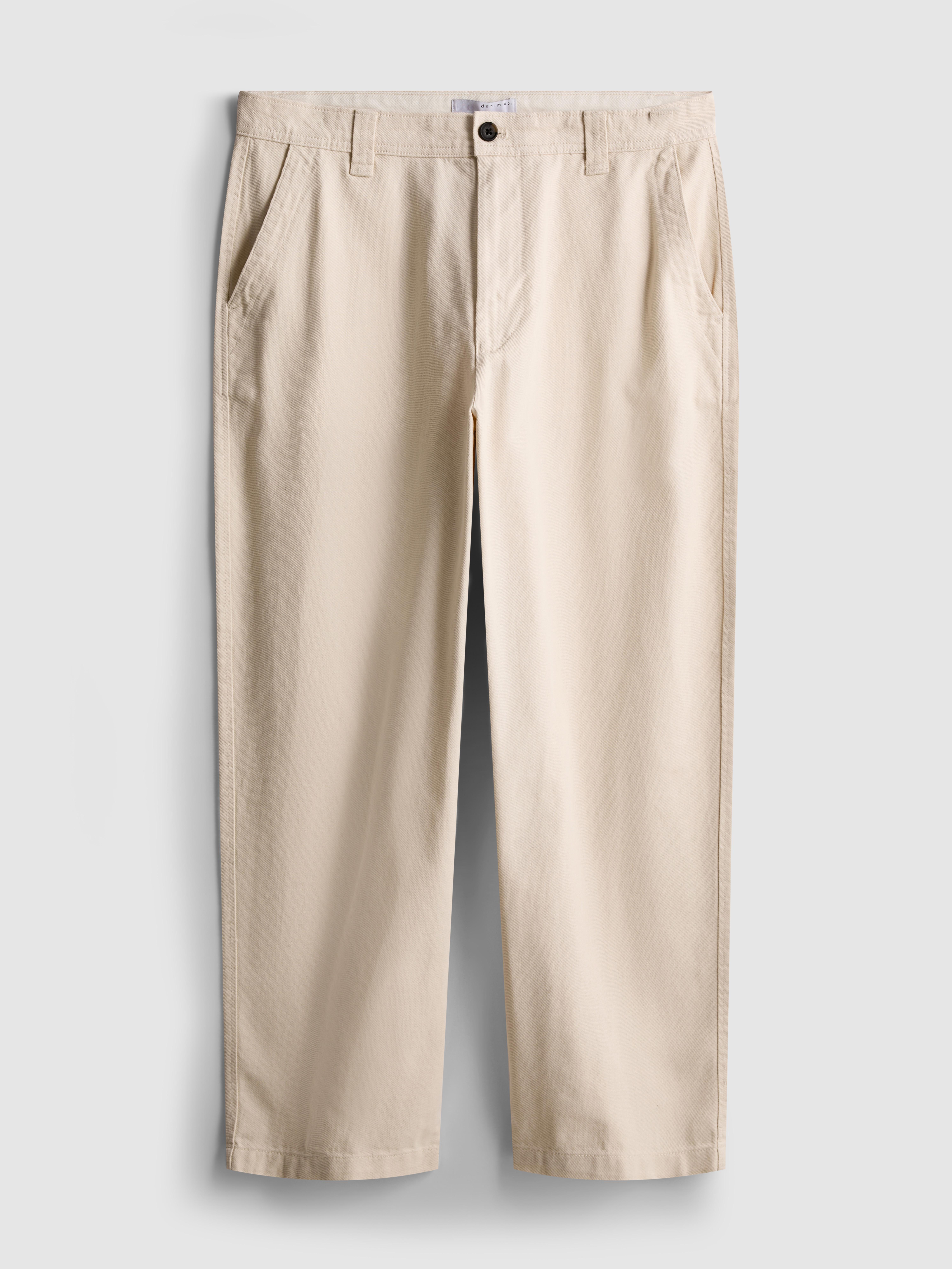 Mid-Rise Baggy Chinos - Ivory