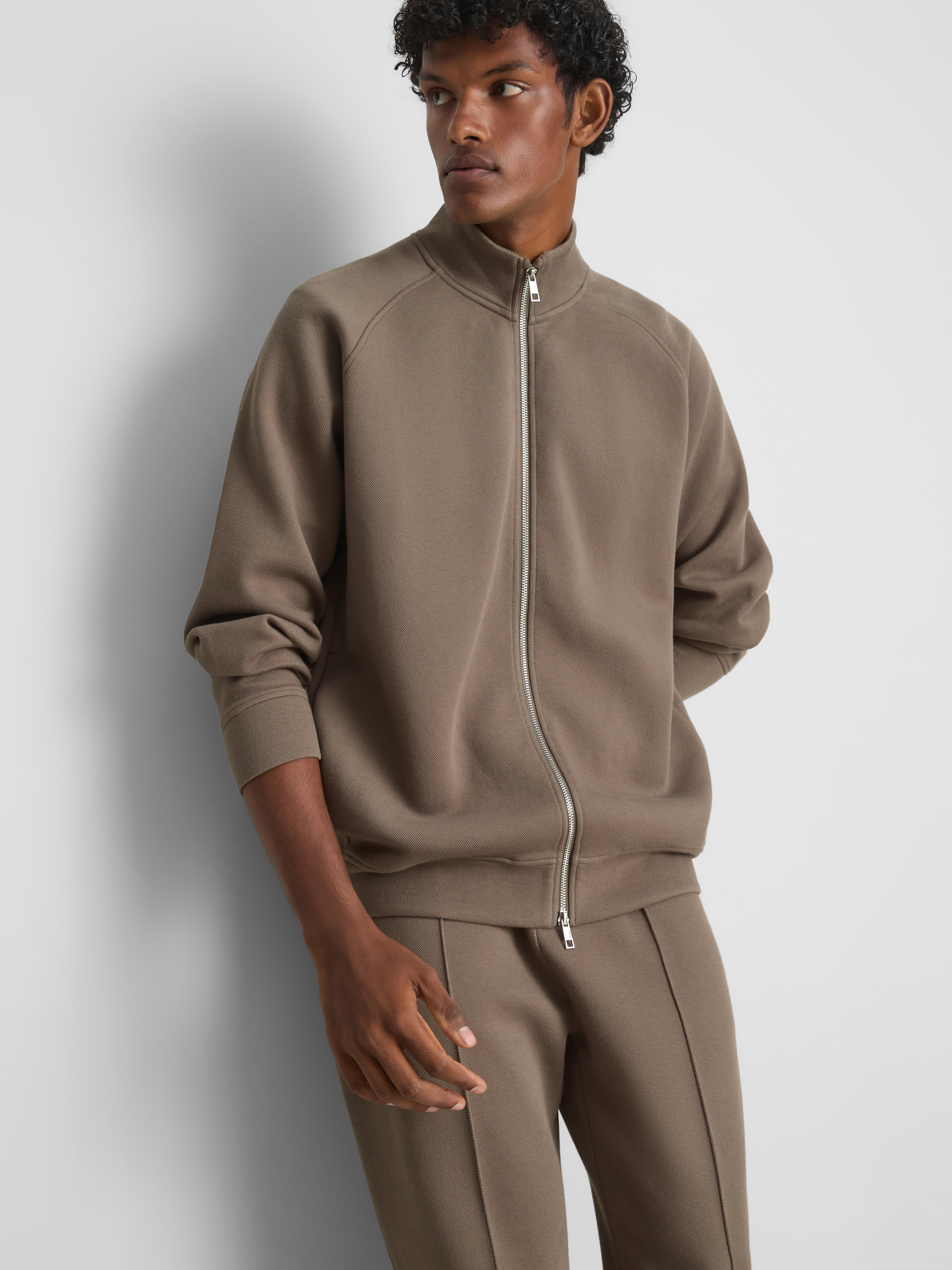 The Edit Zip-Through Sweatshirt - Stone