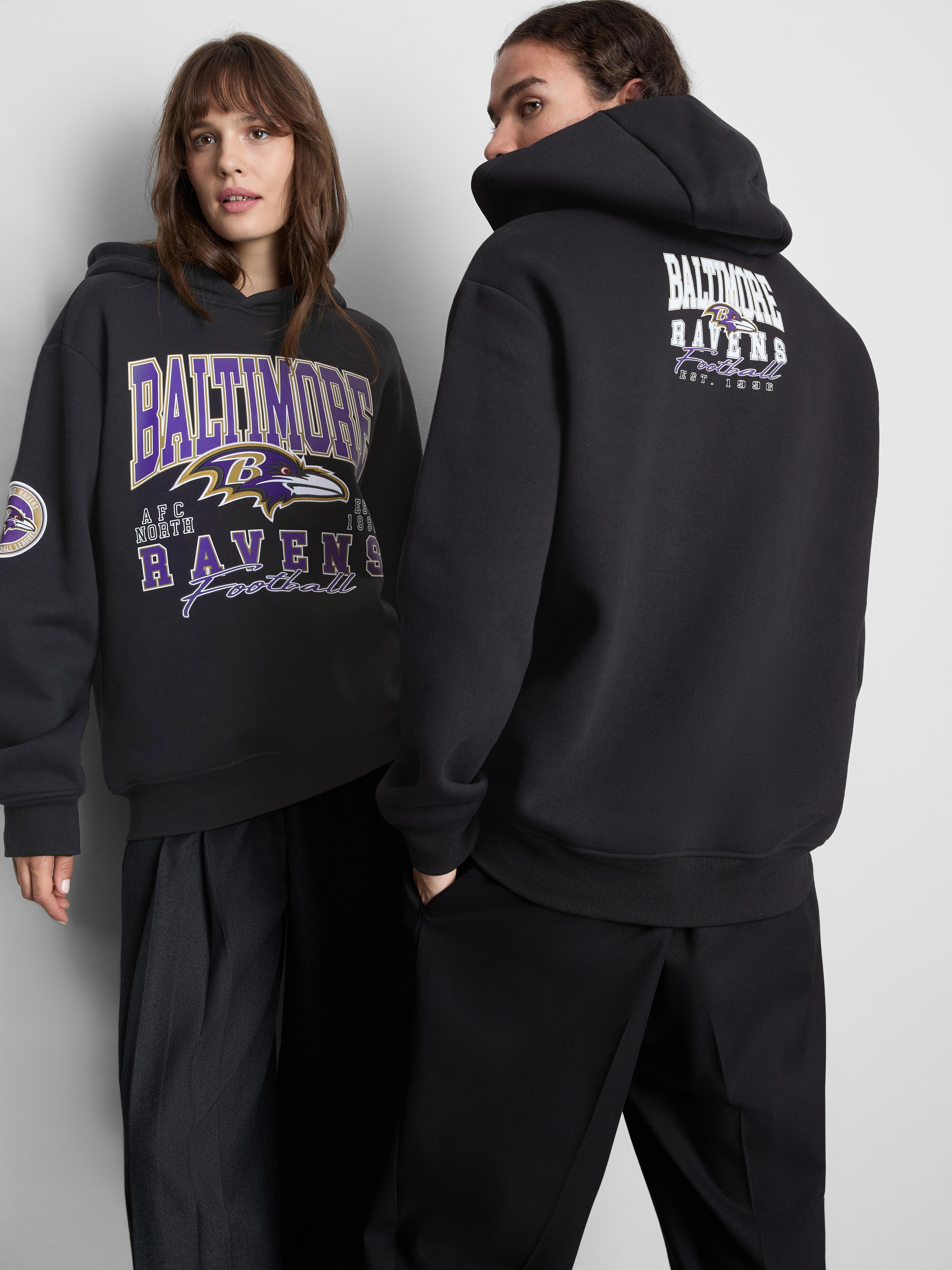 NFL Baltimore Ravens Cotton-Rich Hoodie - Black