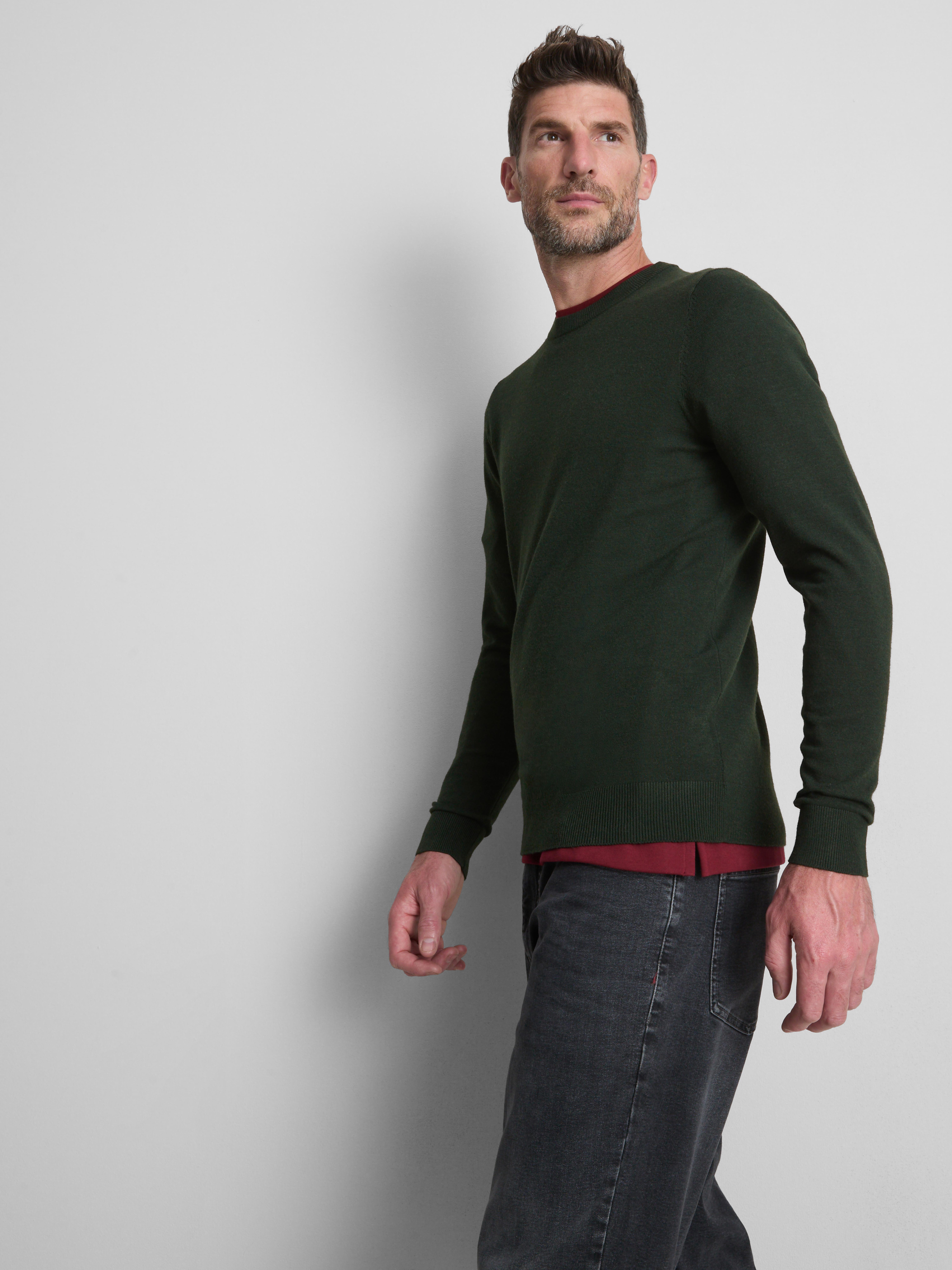 Crew Neck Sweater - Green