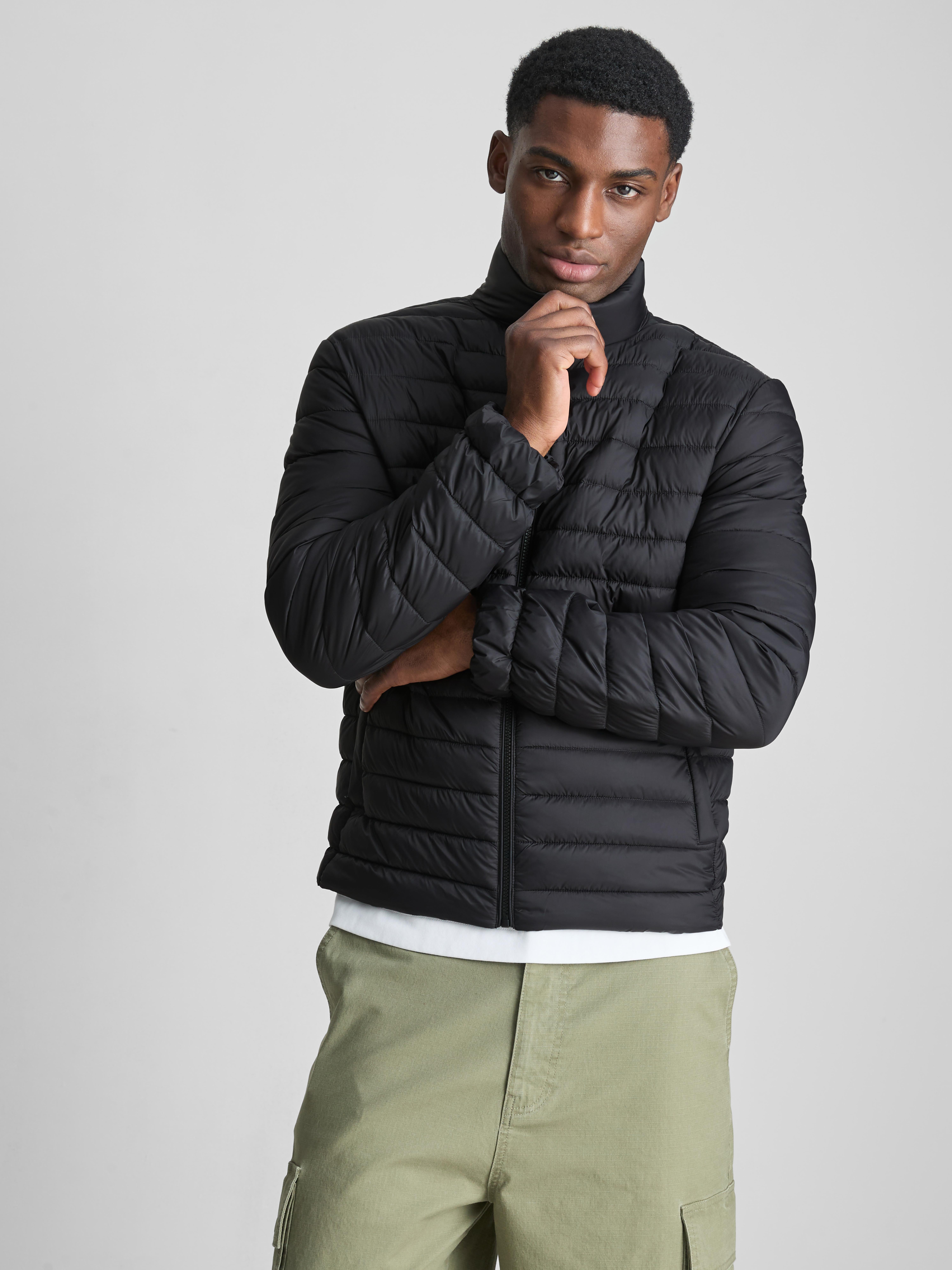 Padded Puffer Jacket - Black