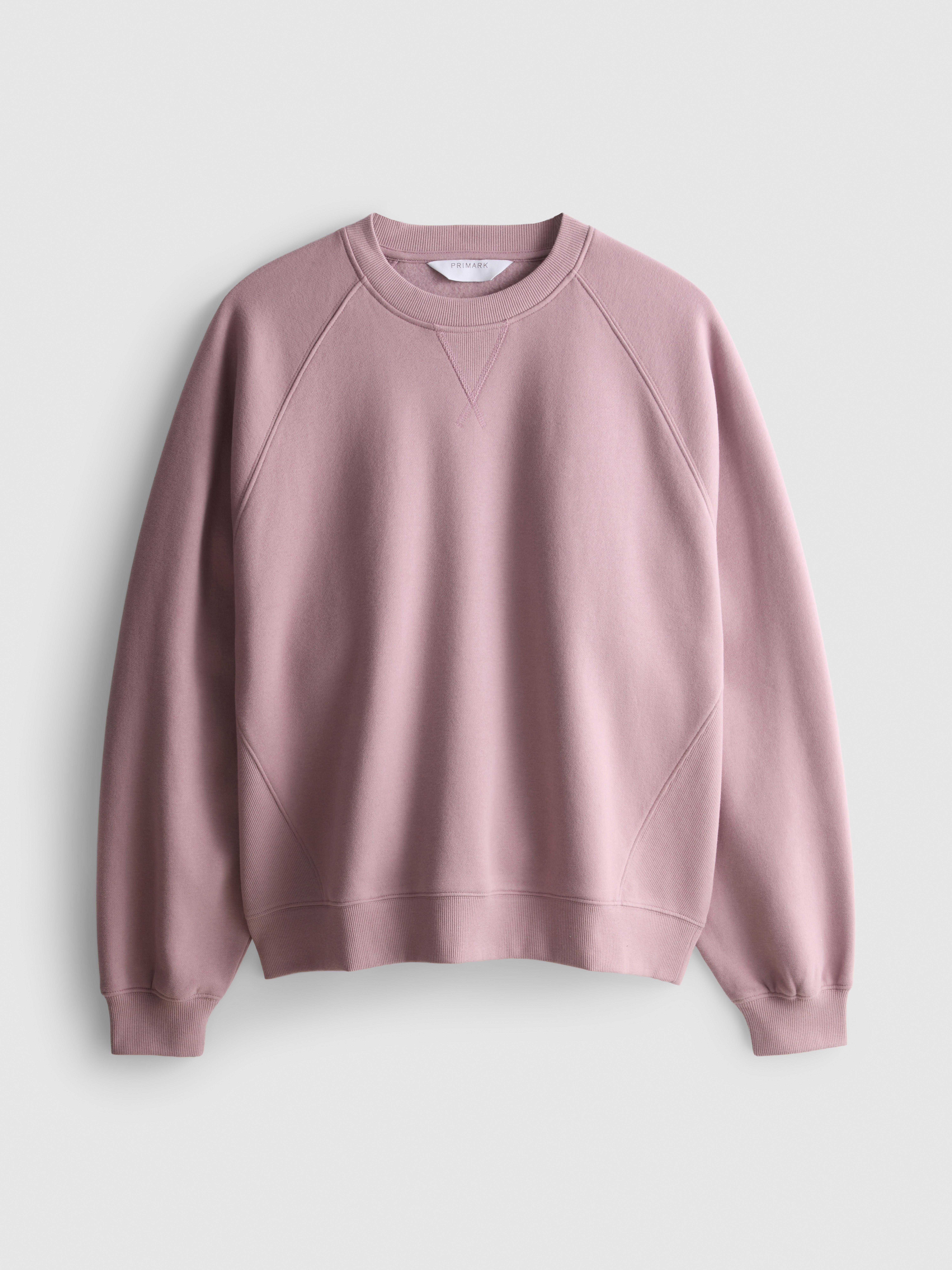 Cotton-Rich Raglan Sweatshirt - Pink