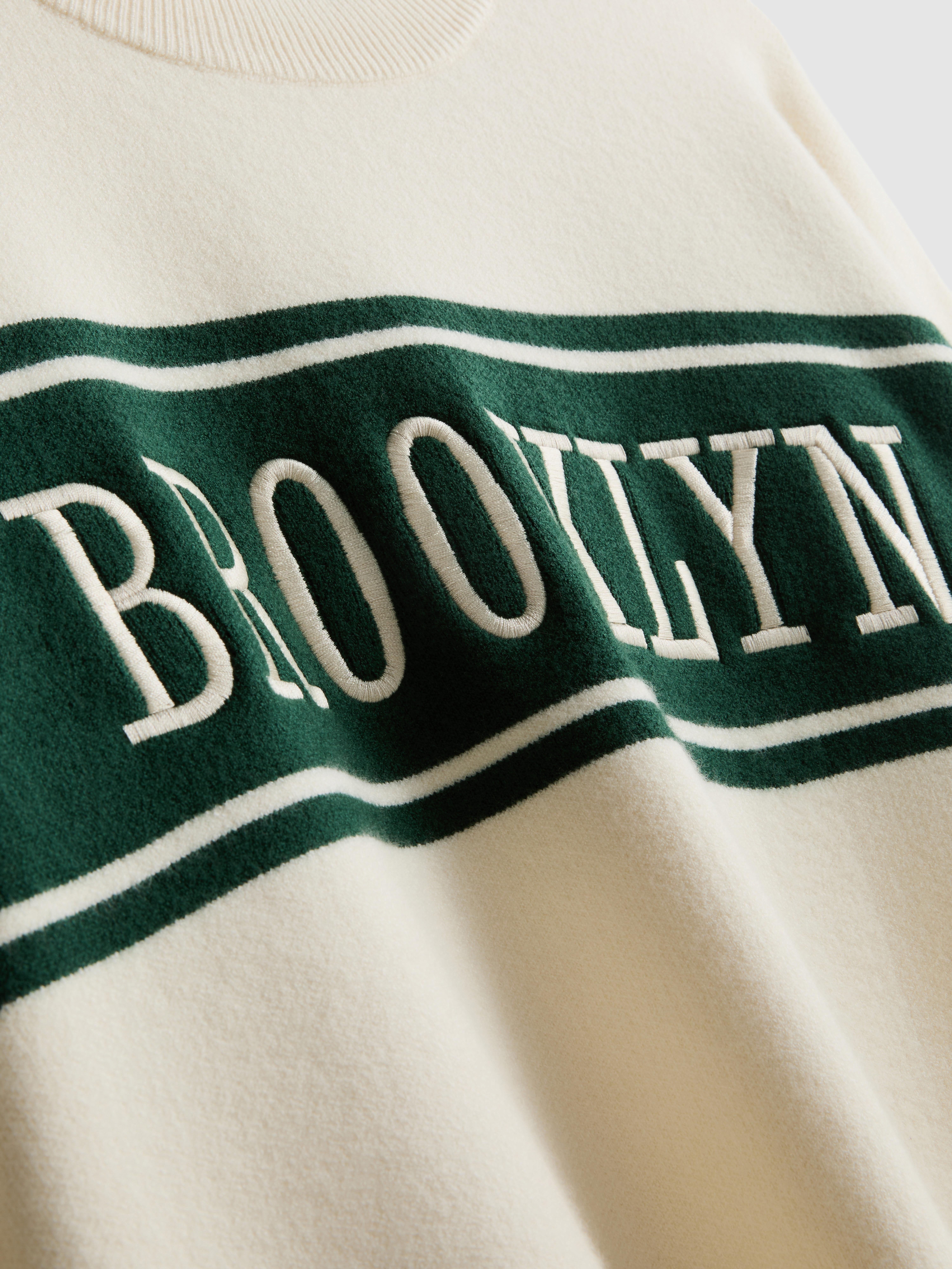 Knitted Crewneck Slogan Sweater - Ivory