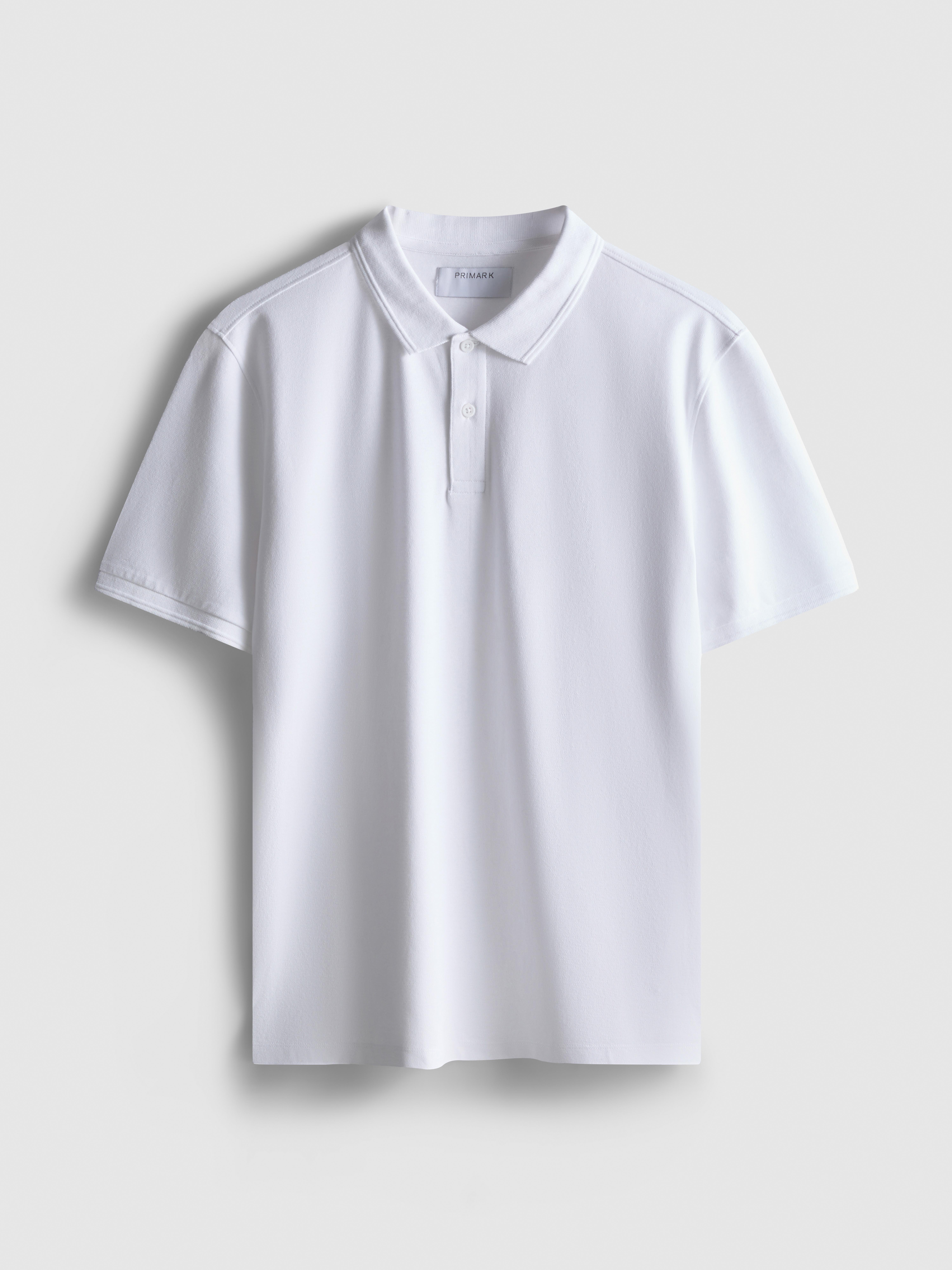 Pique Short Sleeve Polo Shirt - White