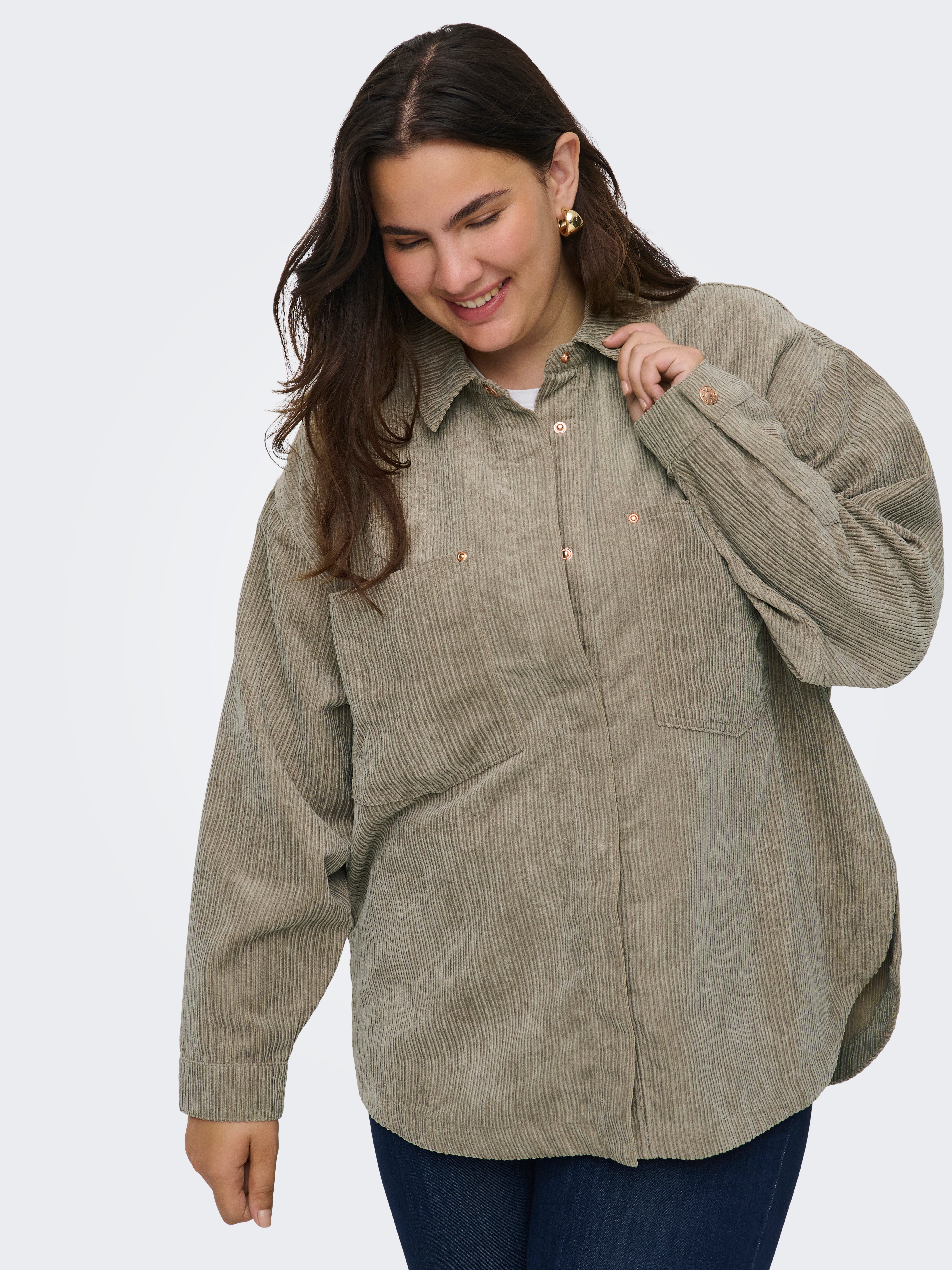 CARJANINE-RAI Corduroy Shirt Weathered Teak