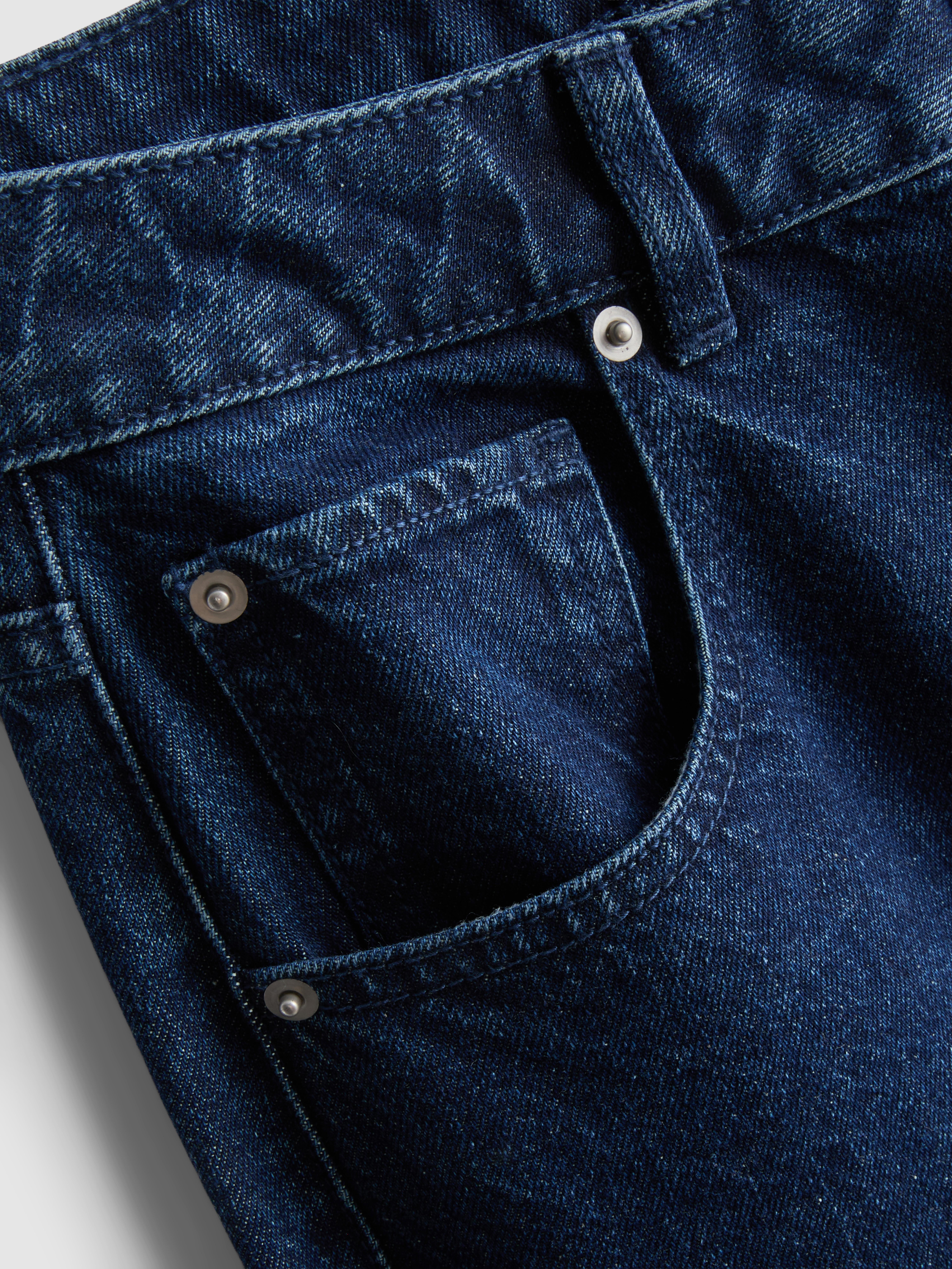 High-Waisted Barrel-Leg Jeans - Indigo