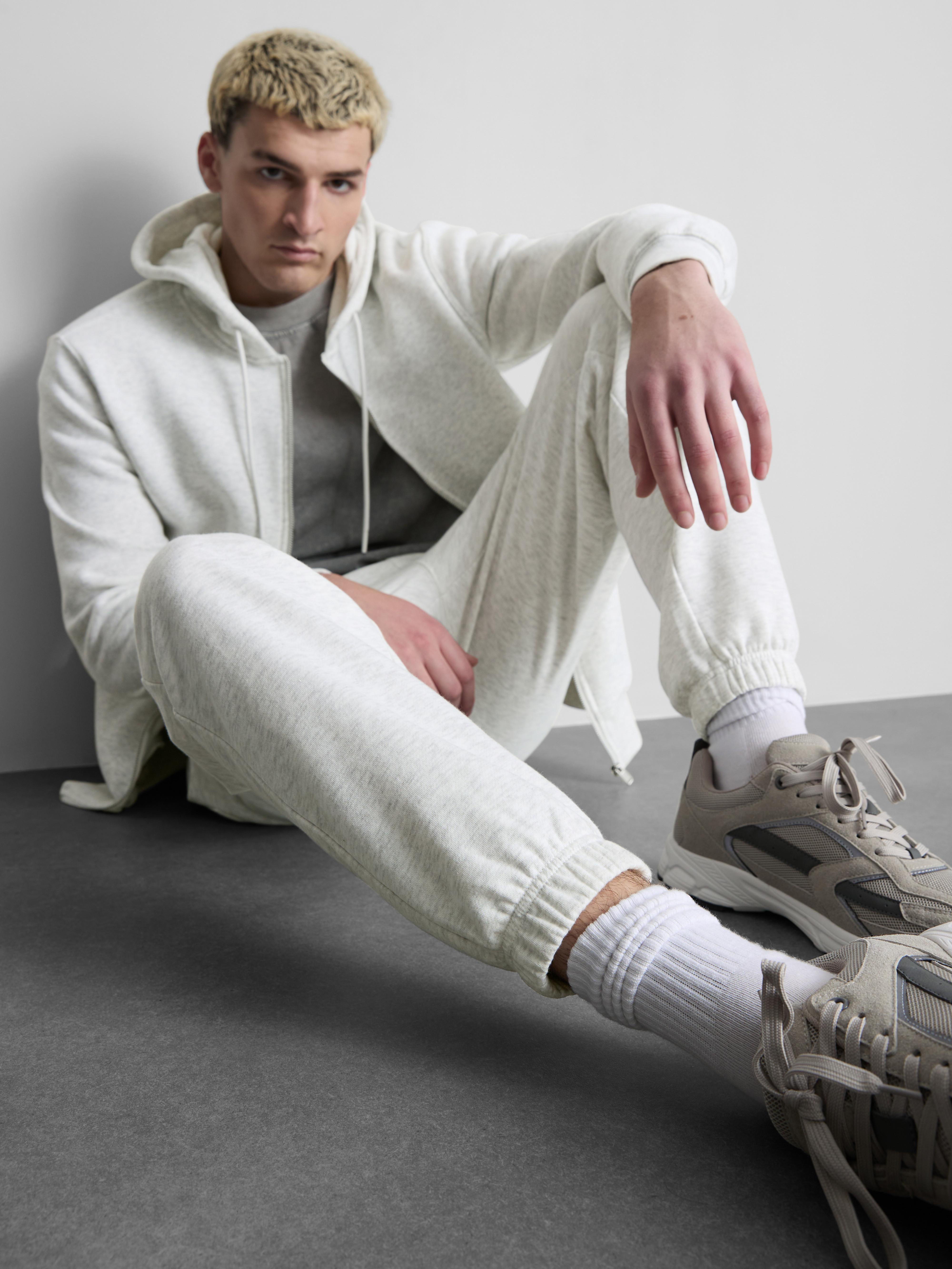 Essential Drawstring Joggers - Gray Heather