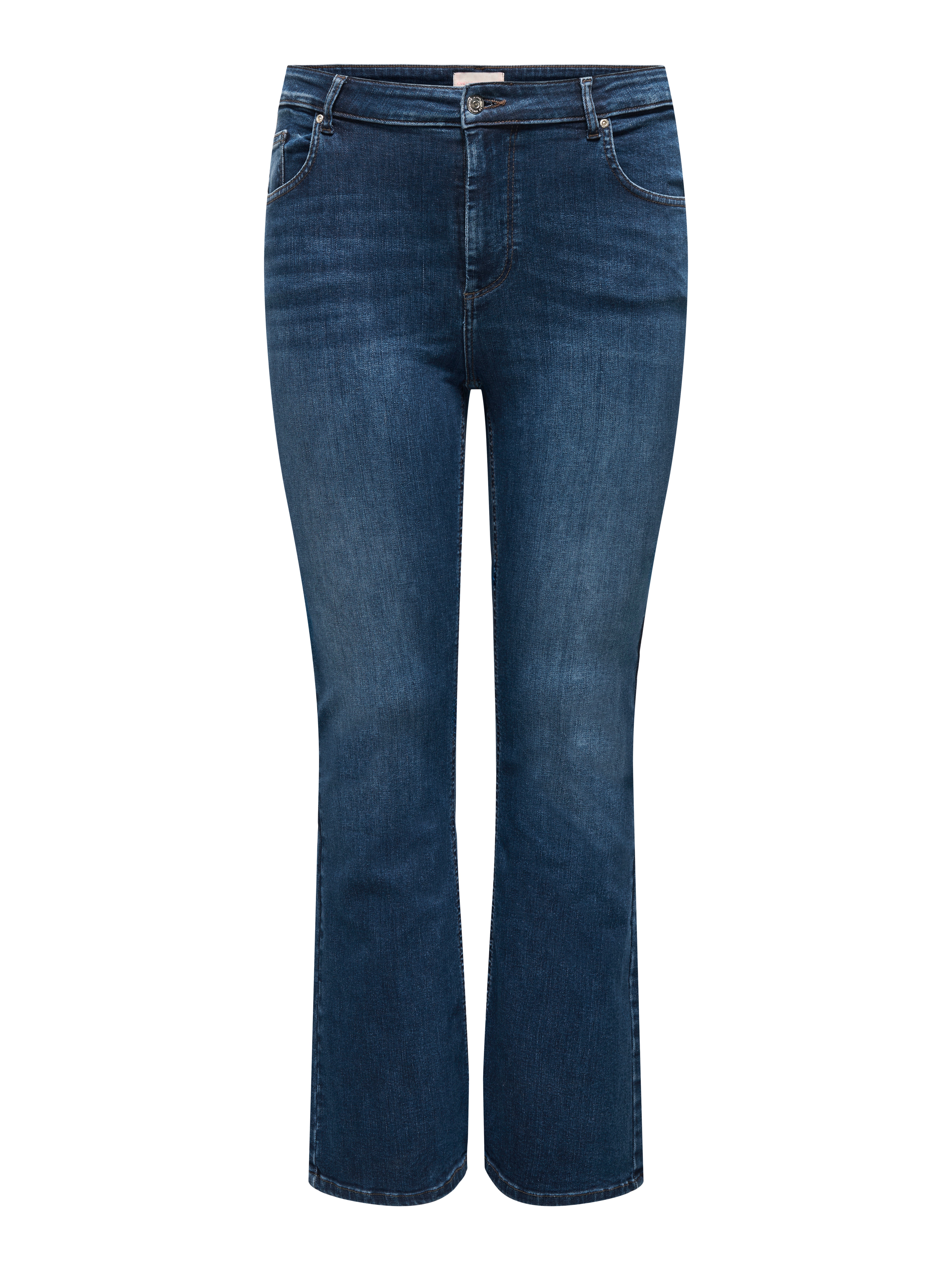 CARWILLY High waist Flared Fit Jeans Dark Blue Denim
