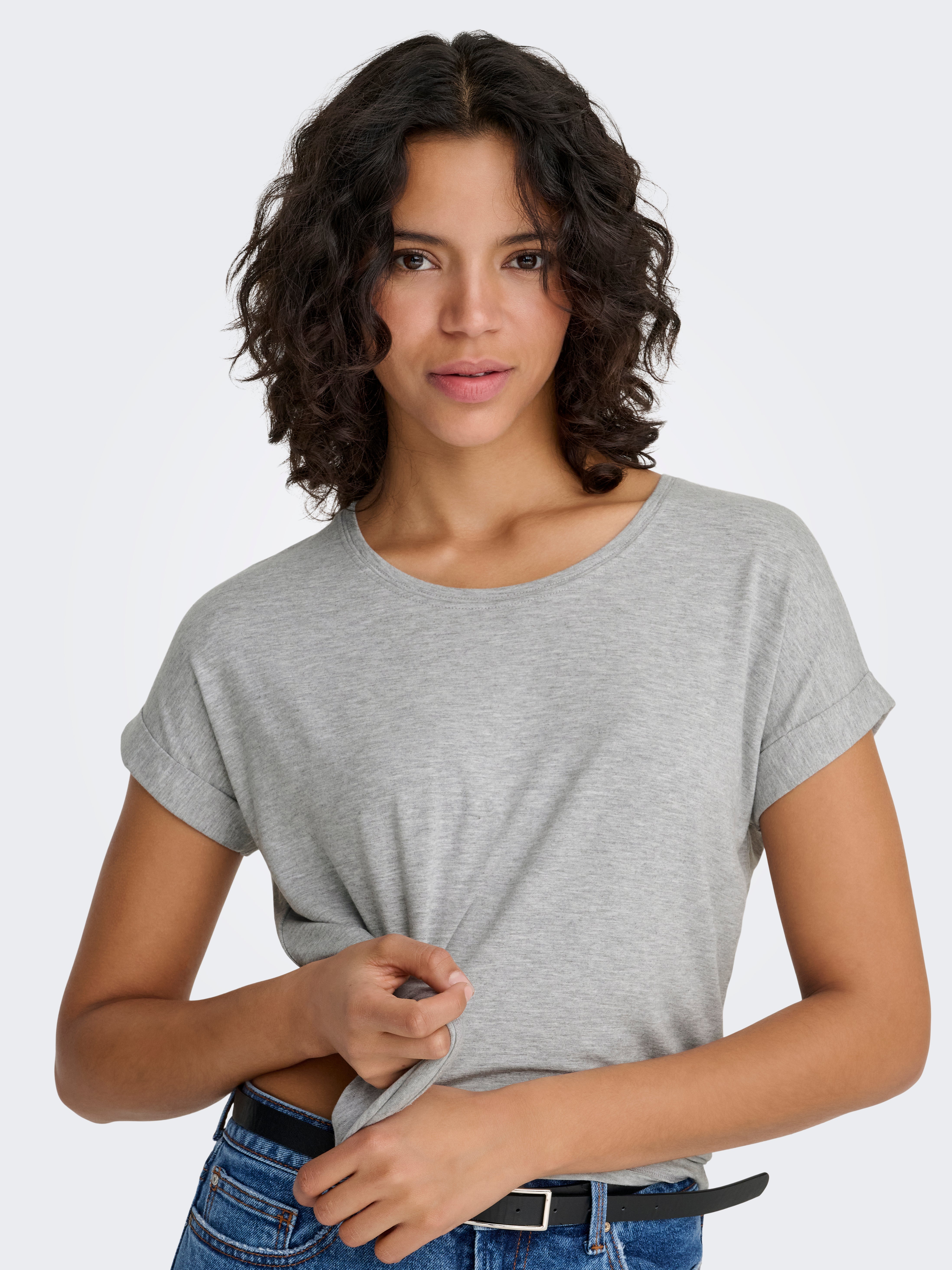 ONLMOSTER Top Light Grey Melange