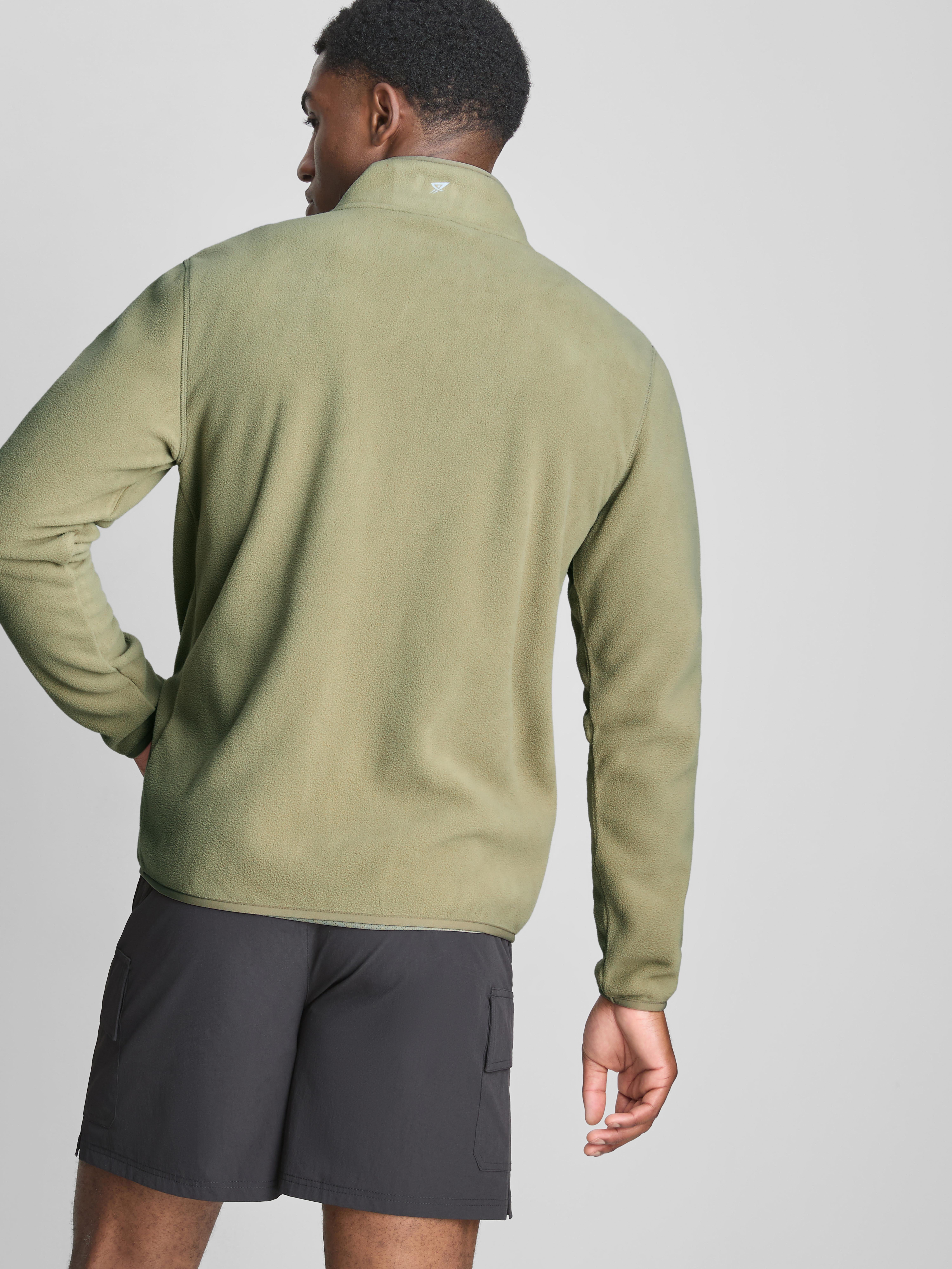Zip-Up Fleece Jacket - Olive