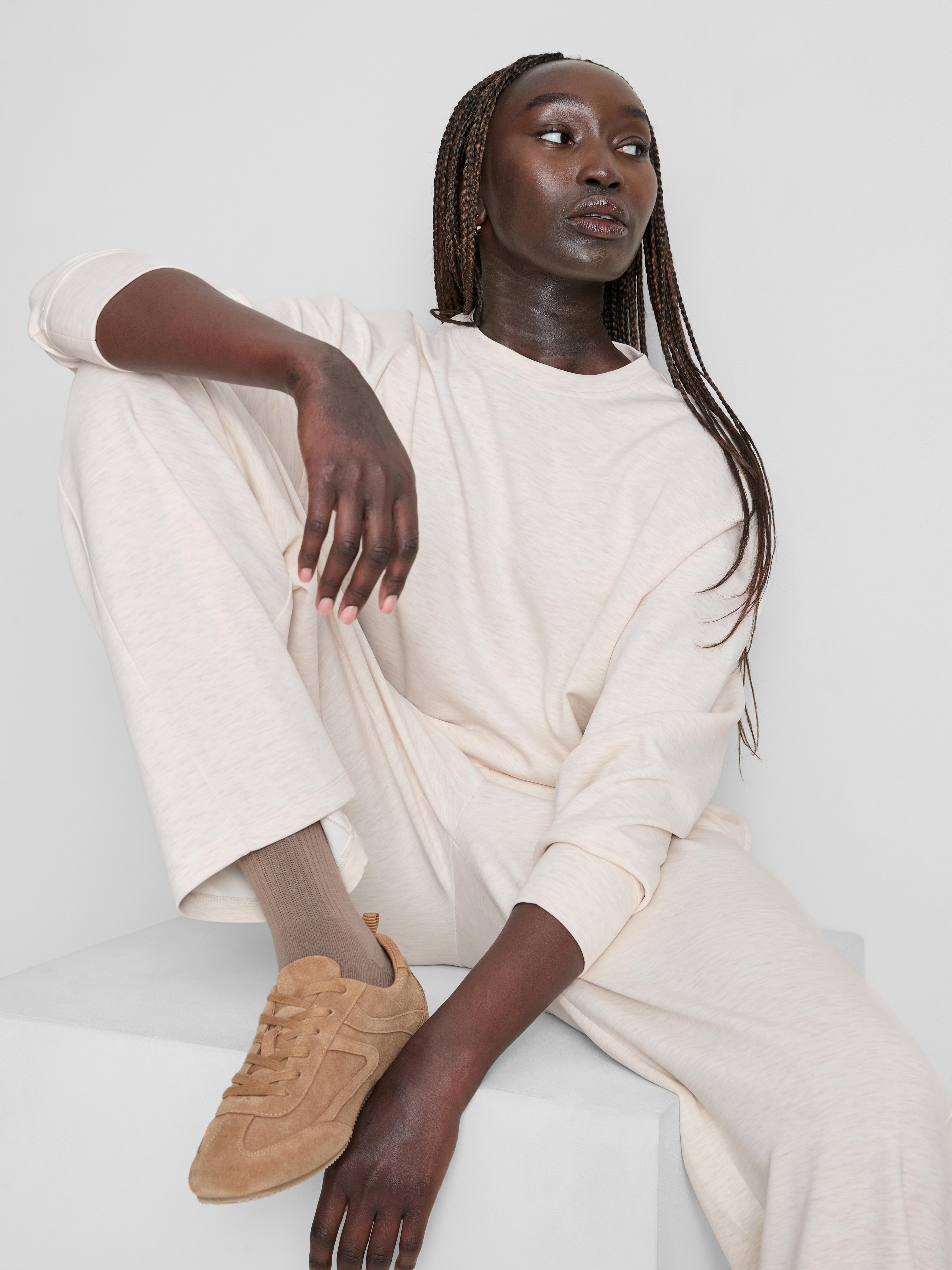 Modal-Blend Crewneck Sweatshirt - Oatmeal