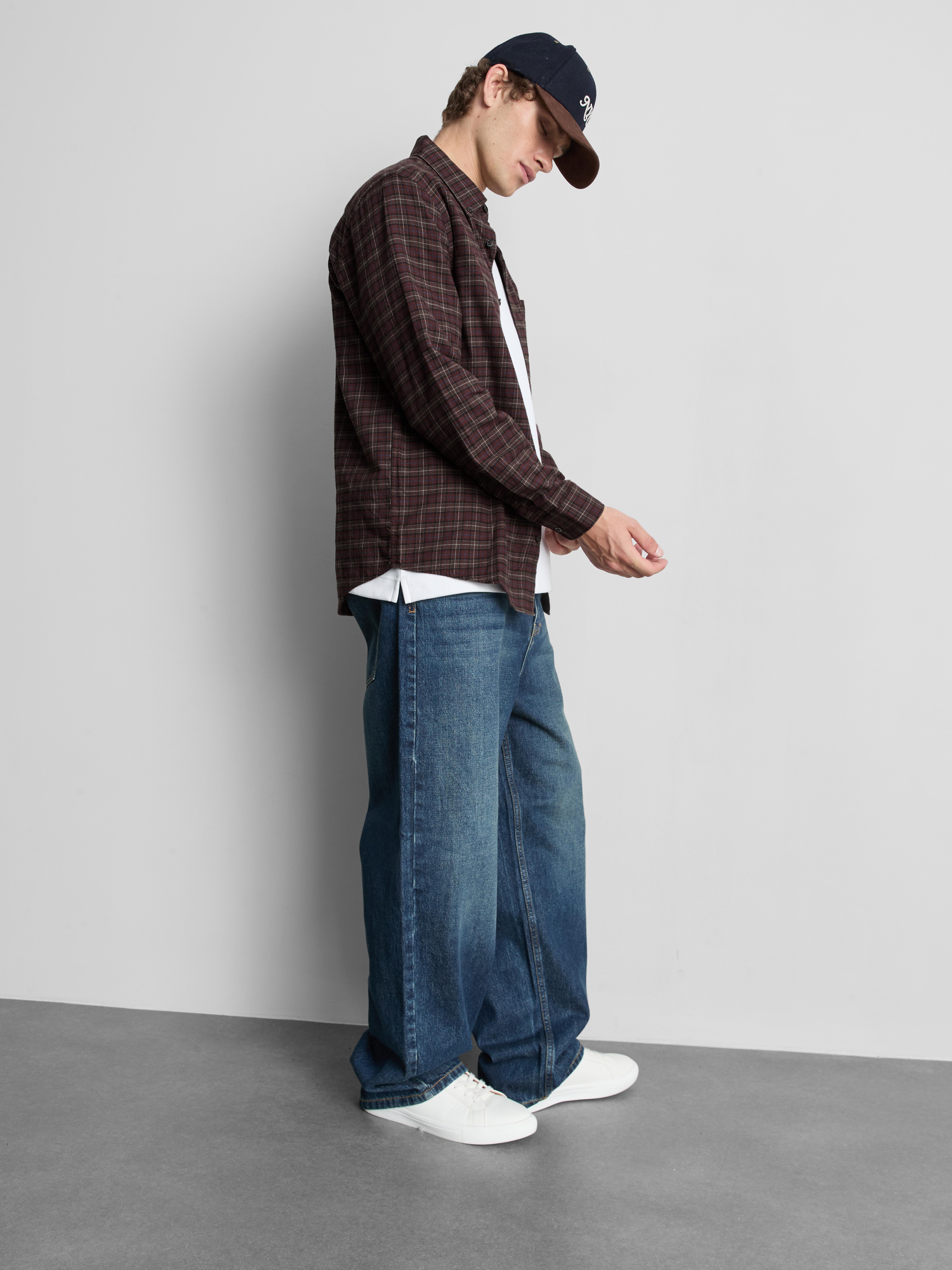 Pure Cotton Check Shirt - Red